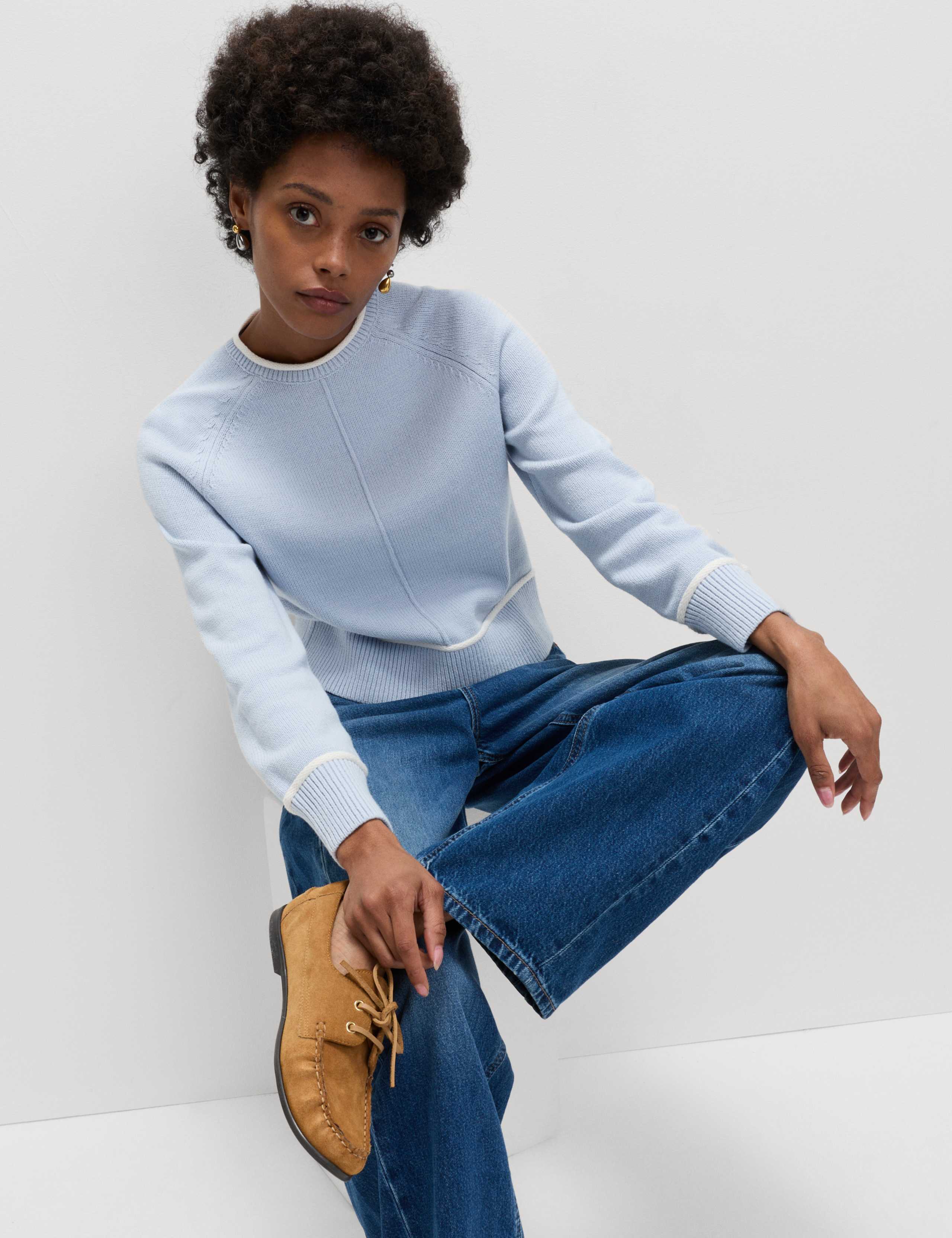 Cotton Rich Tipped Detail Jumper 3 of 6