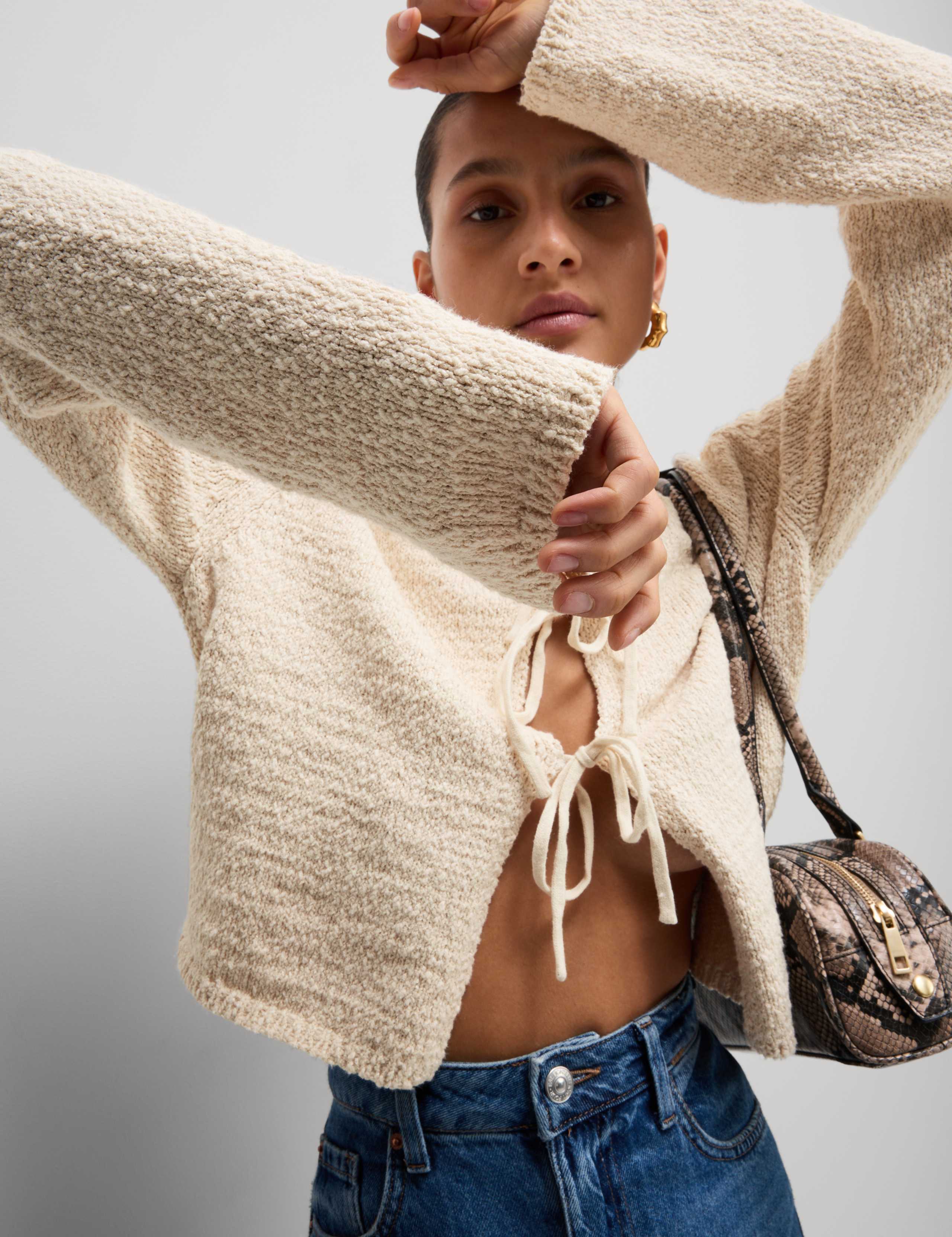 Cotton Rich Textured Cardigan 3 of 5