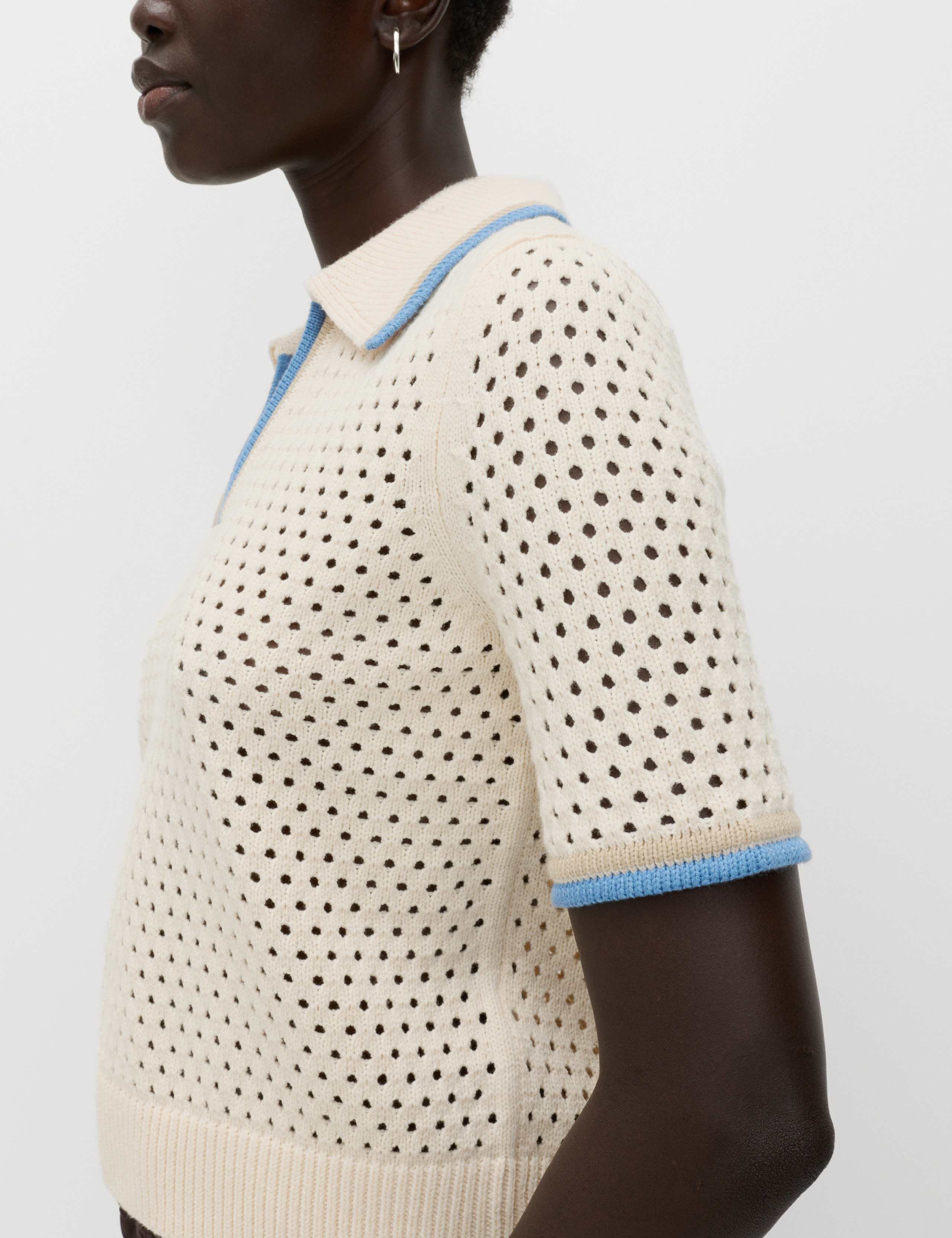 Cotton Rich Textured Cropped Knitted Top 6 of 6