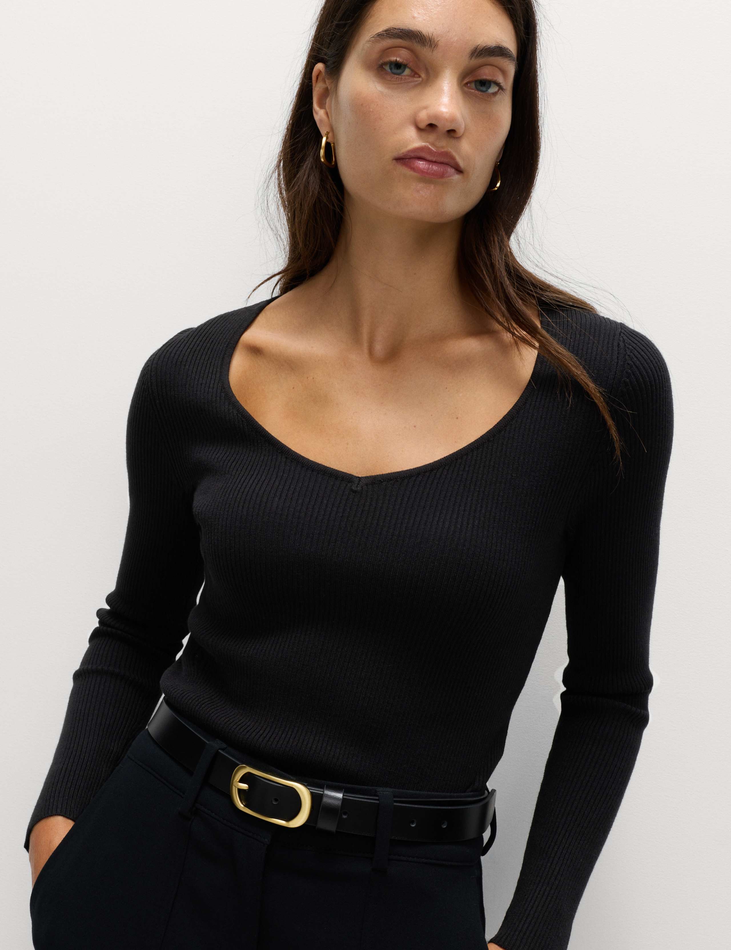 Ribbed Sweetheart Fitted Knitted Top 4 of 5