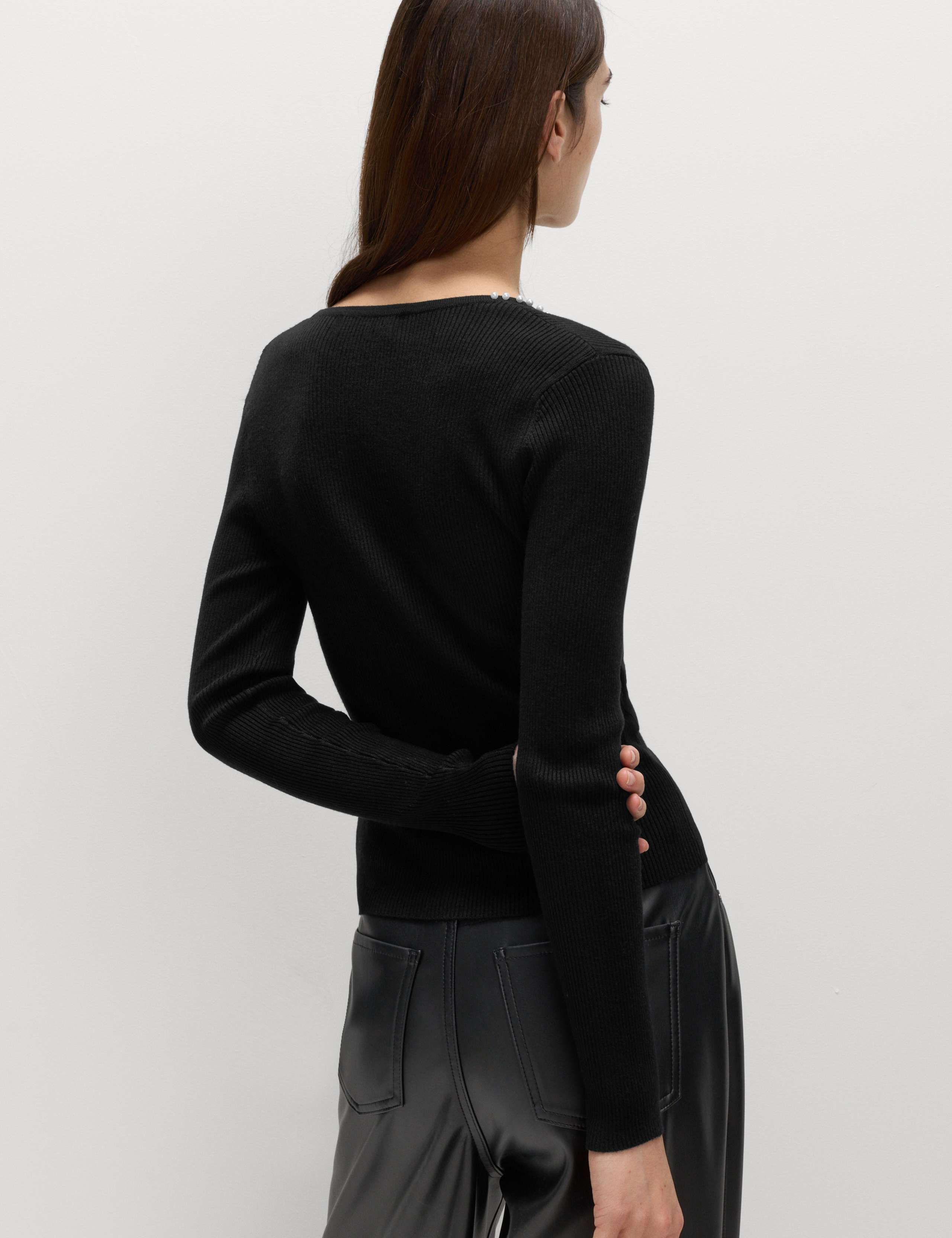 Embellished Scoop Neck Knitted Top 4 of 4