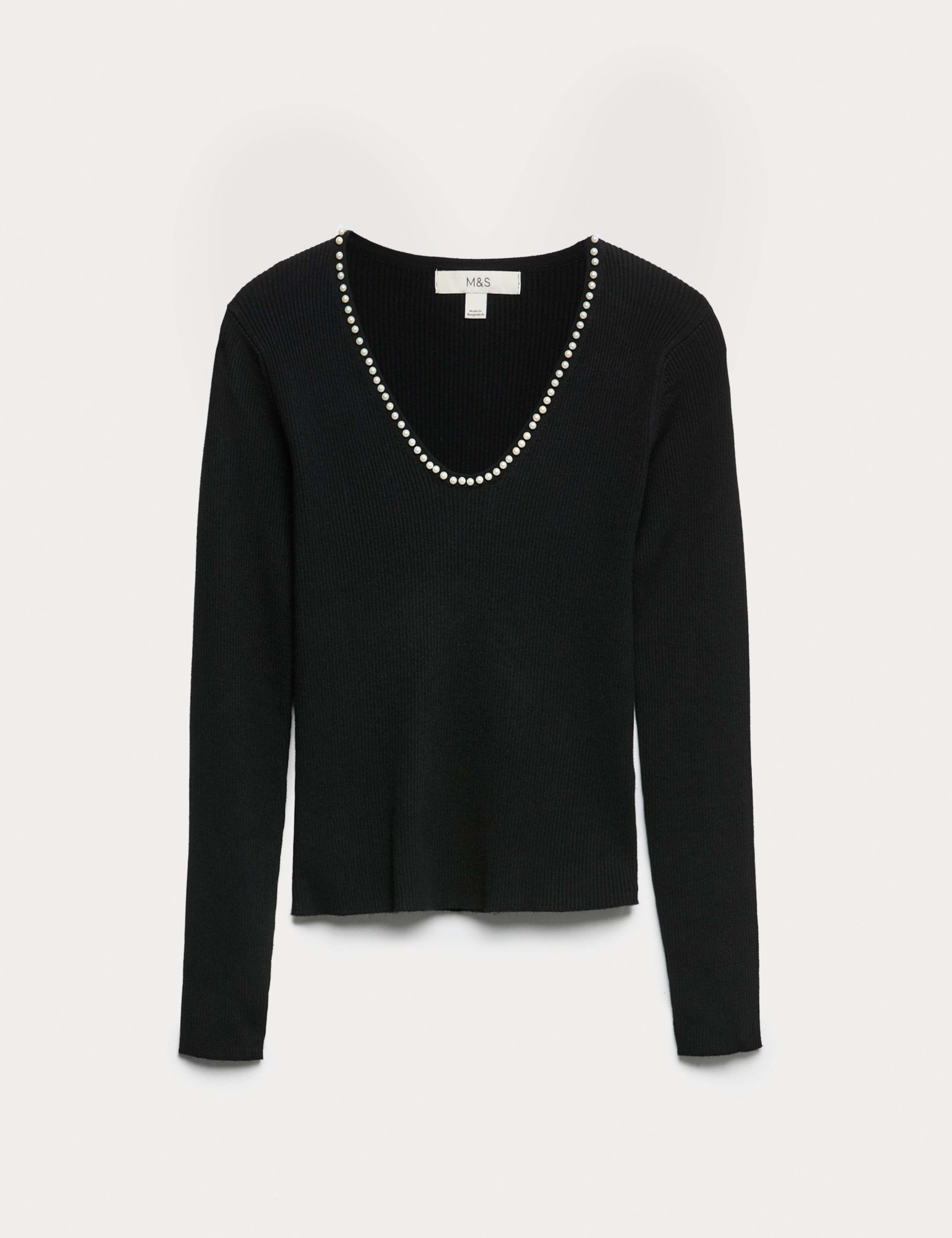 Embellished Scoop Neck Knitted Top 2 of 4