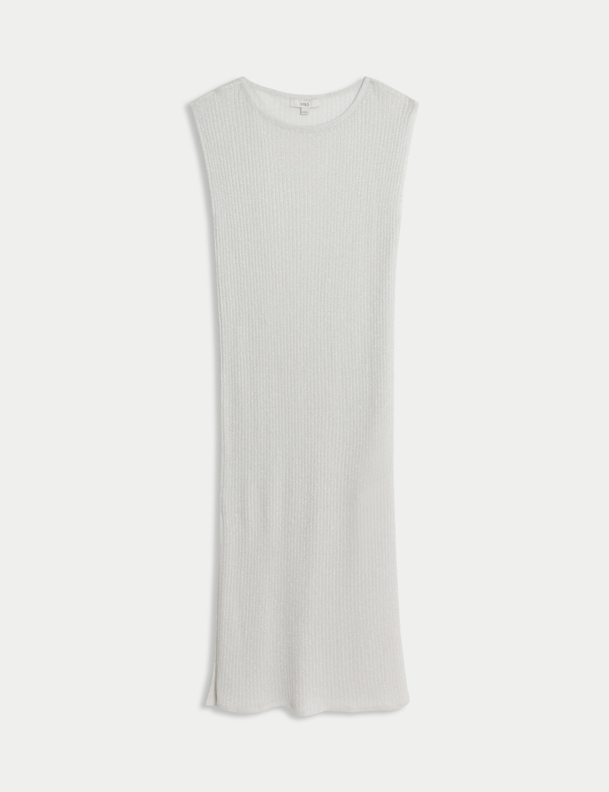 Metallic Round Neck Midi Beach Dress 2 of 8