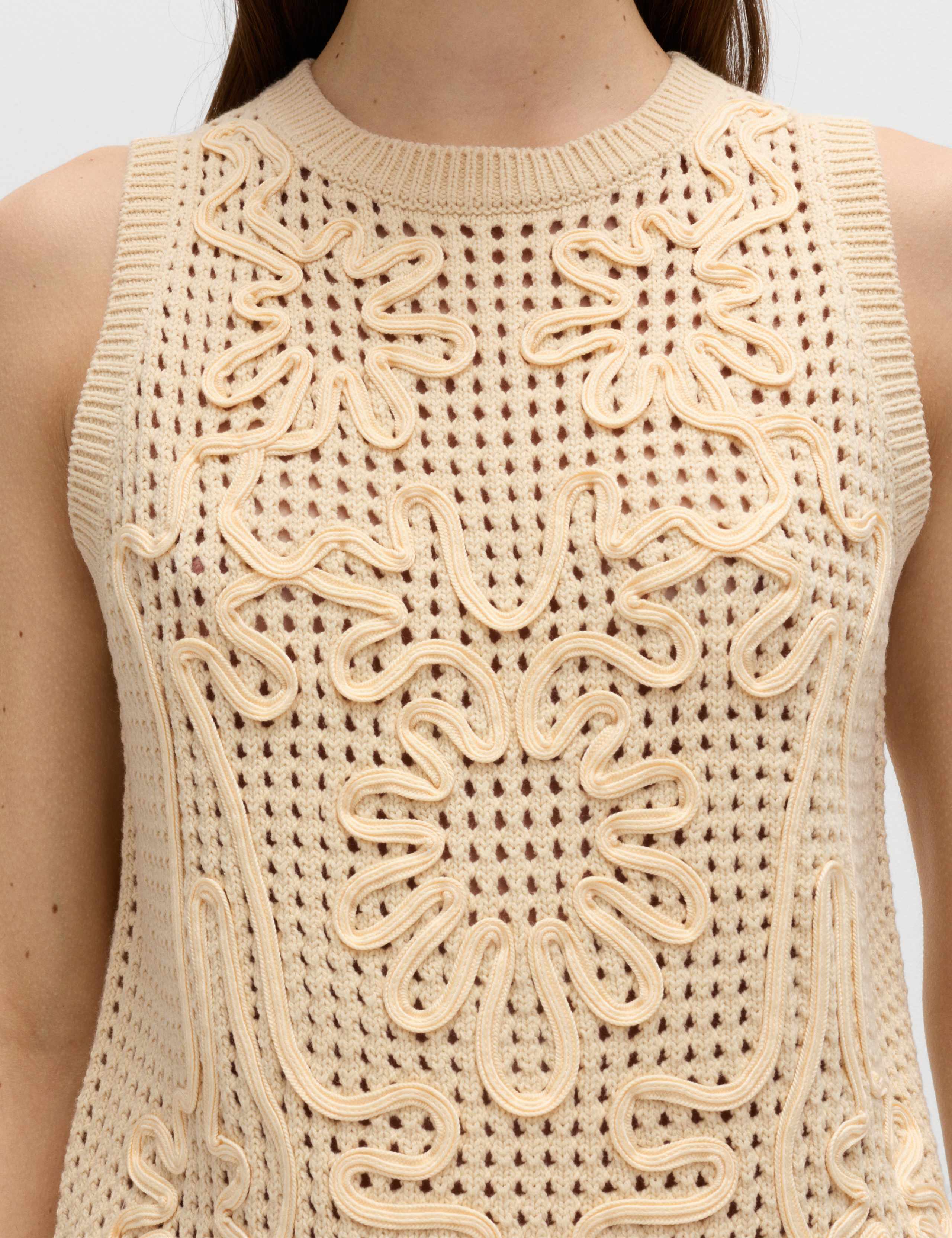 Cotton Rich Floral Slim Fit Knitted Vest 3 of 7