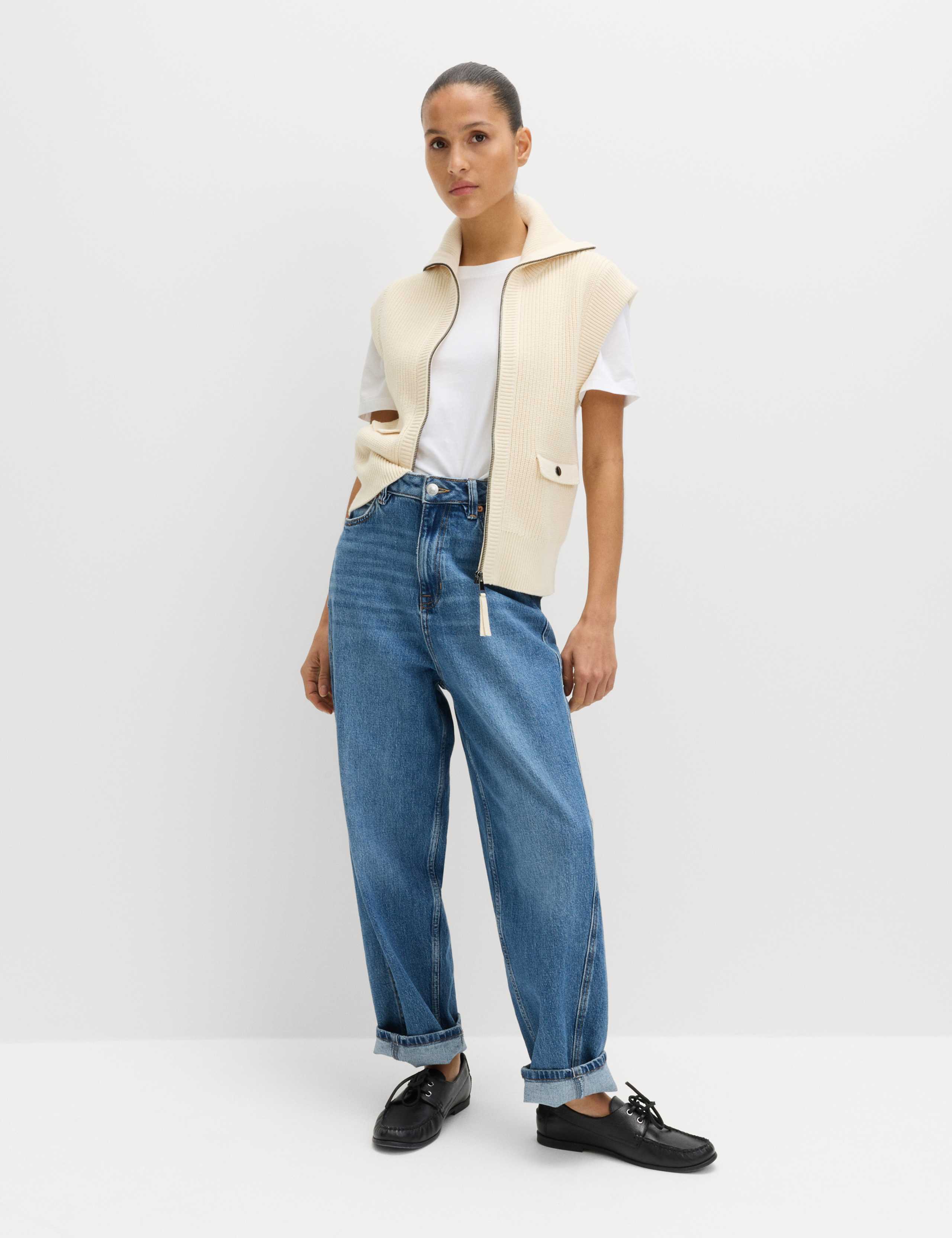 Cotton Rich Ribbed Knitted Waisted 3 of 6