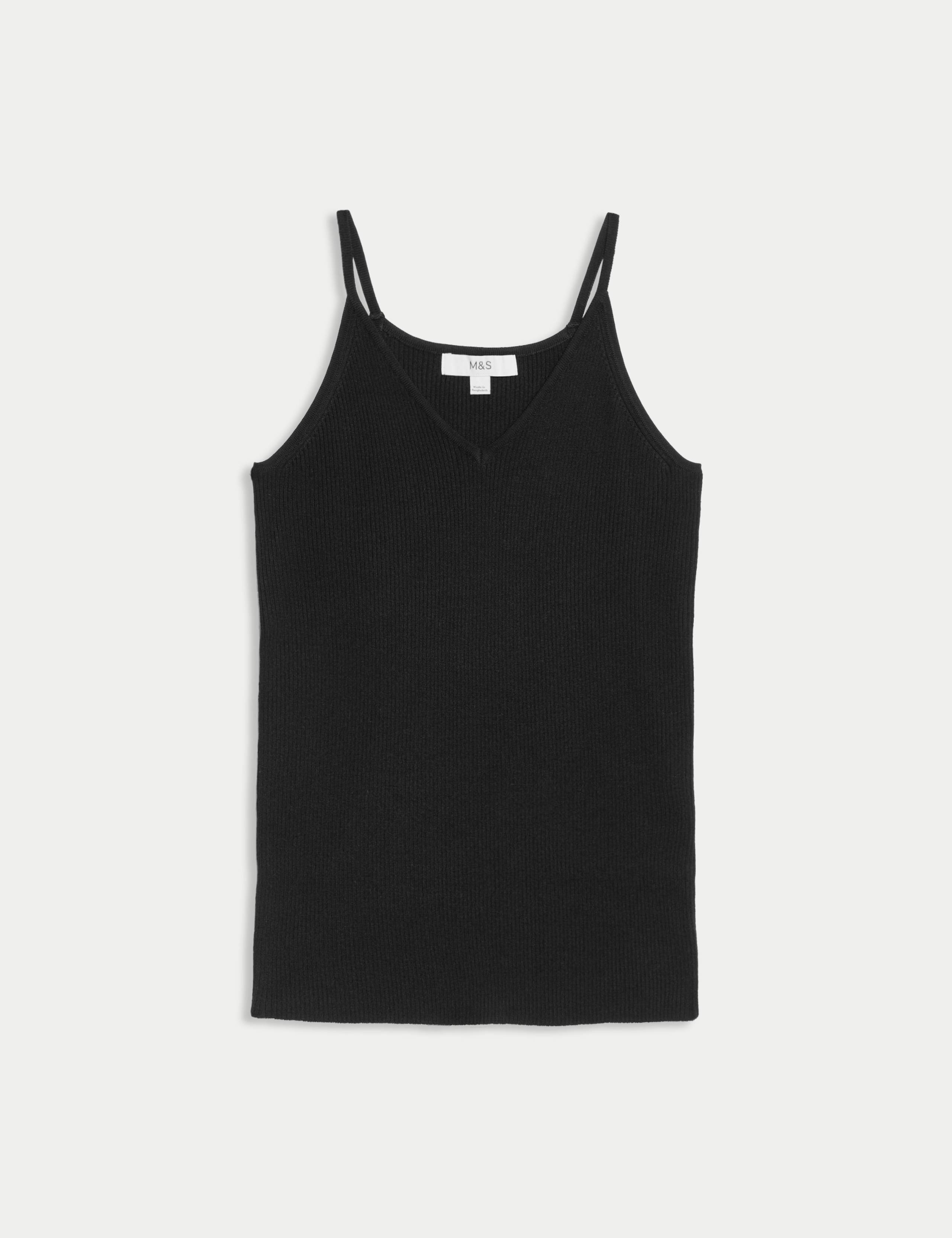 Ribbed V-Neck Slim Fit Knitted Vest 2 of 6