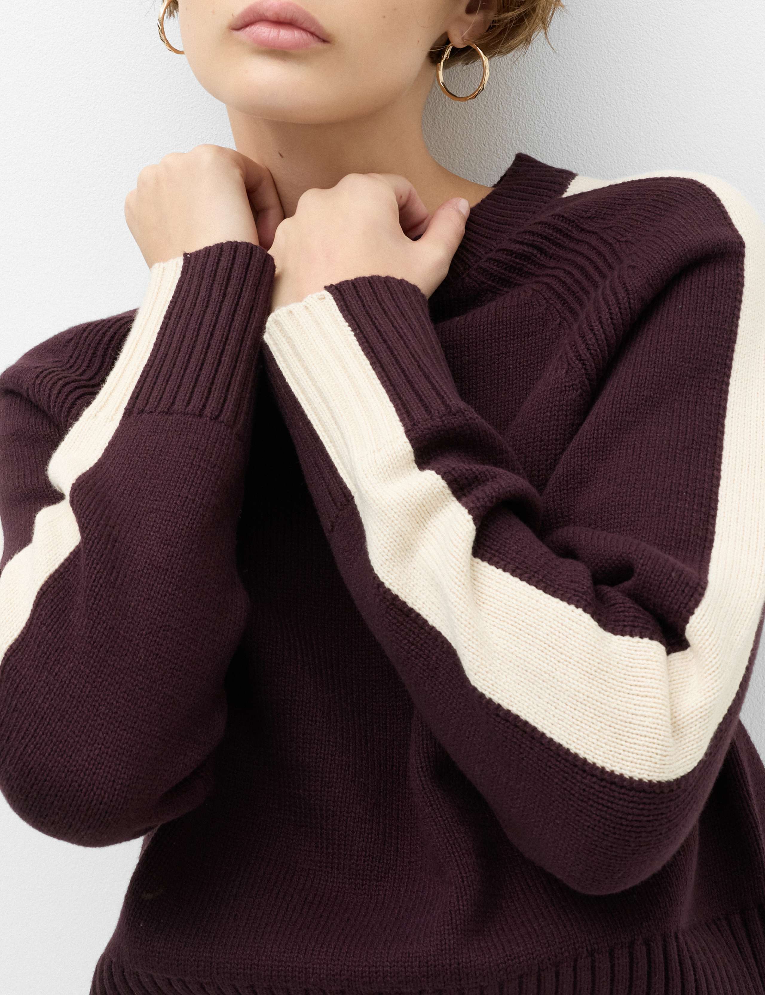 Cotton Rich Striped Crew Neck Jumper 3 of 5