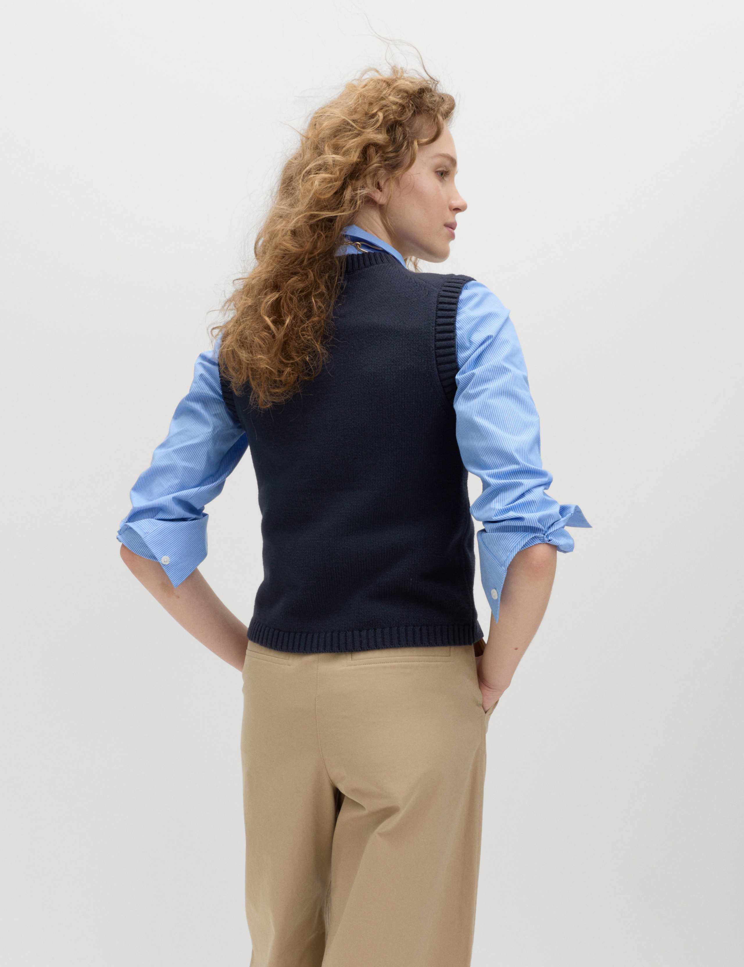 Cotton Rich Slim Fit Knitted Vest 5 of 6