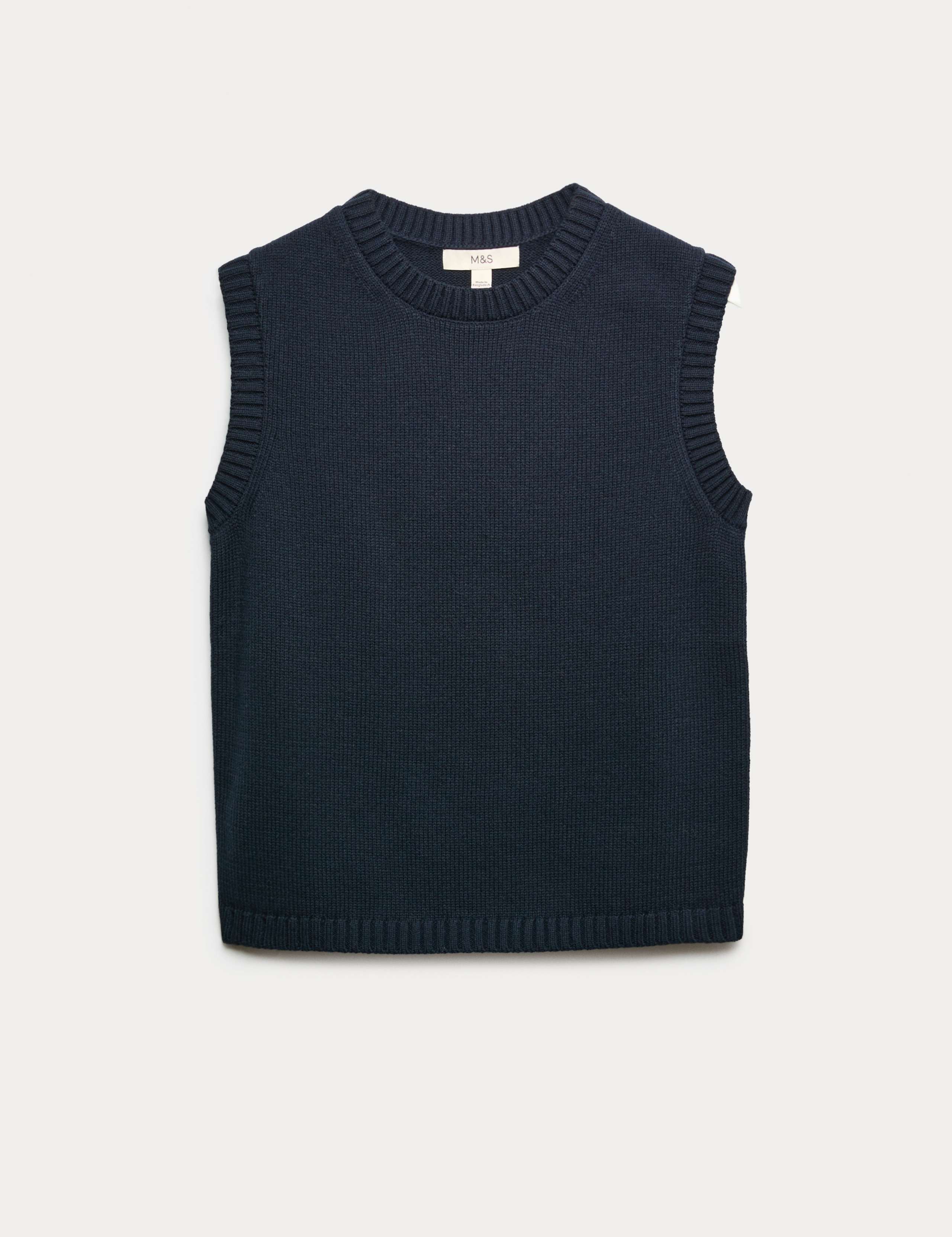 Cotton Rich Slim Fit Knitted Vest 2 of 6