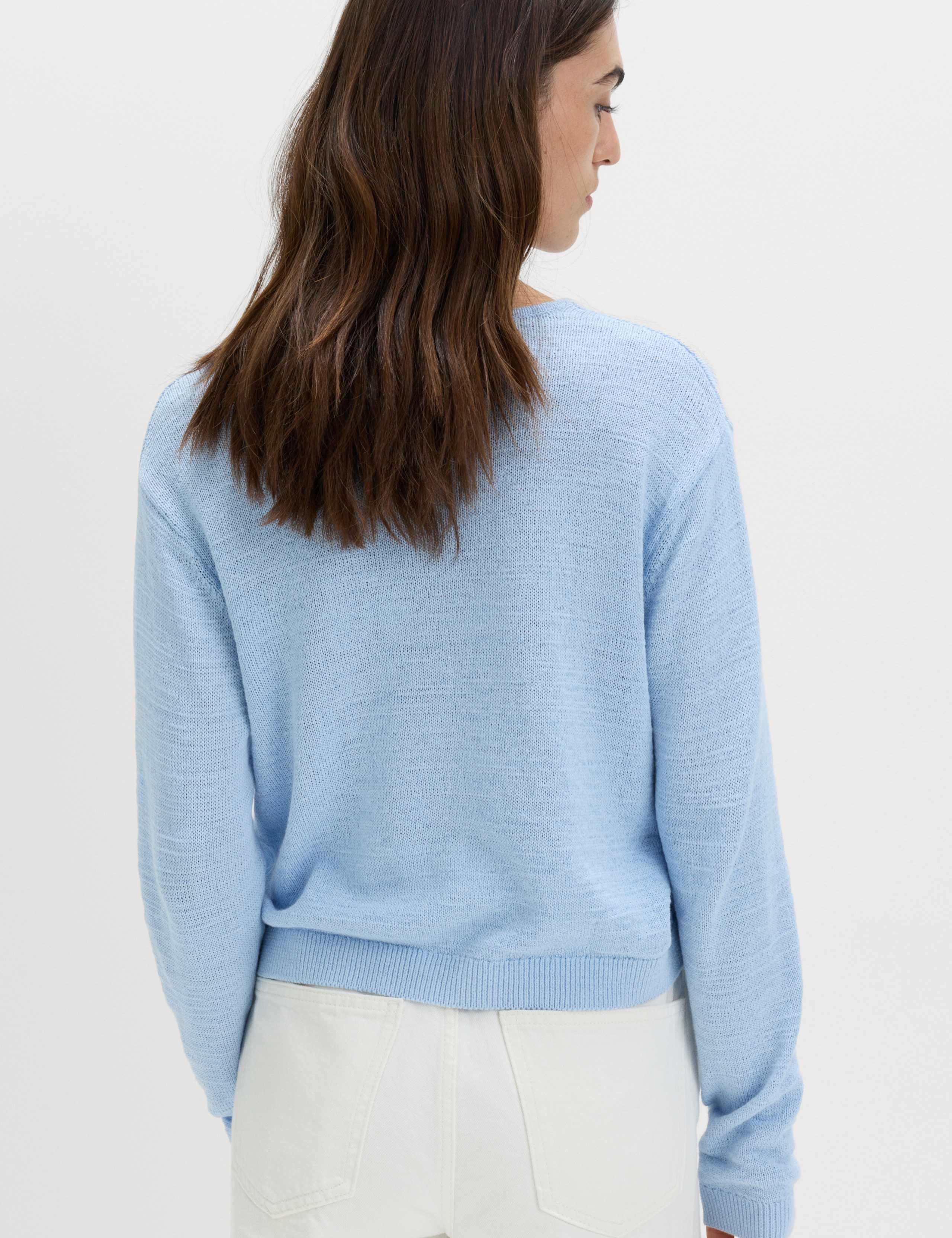 Cotton Rich Button Through Cropped Cardigan 4 of 7