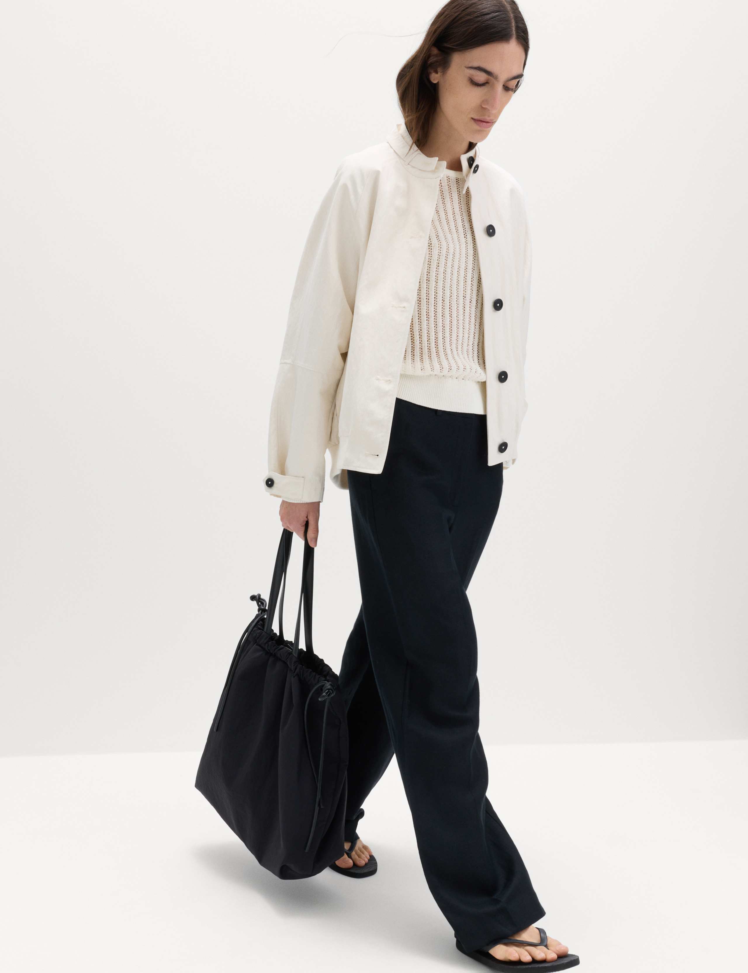 Cotton Rich Textured Crew Neck Jumper 6 of 6