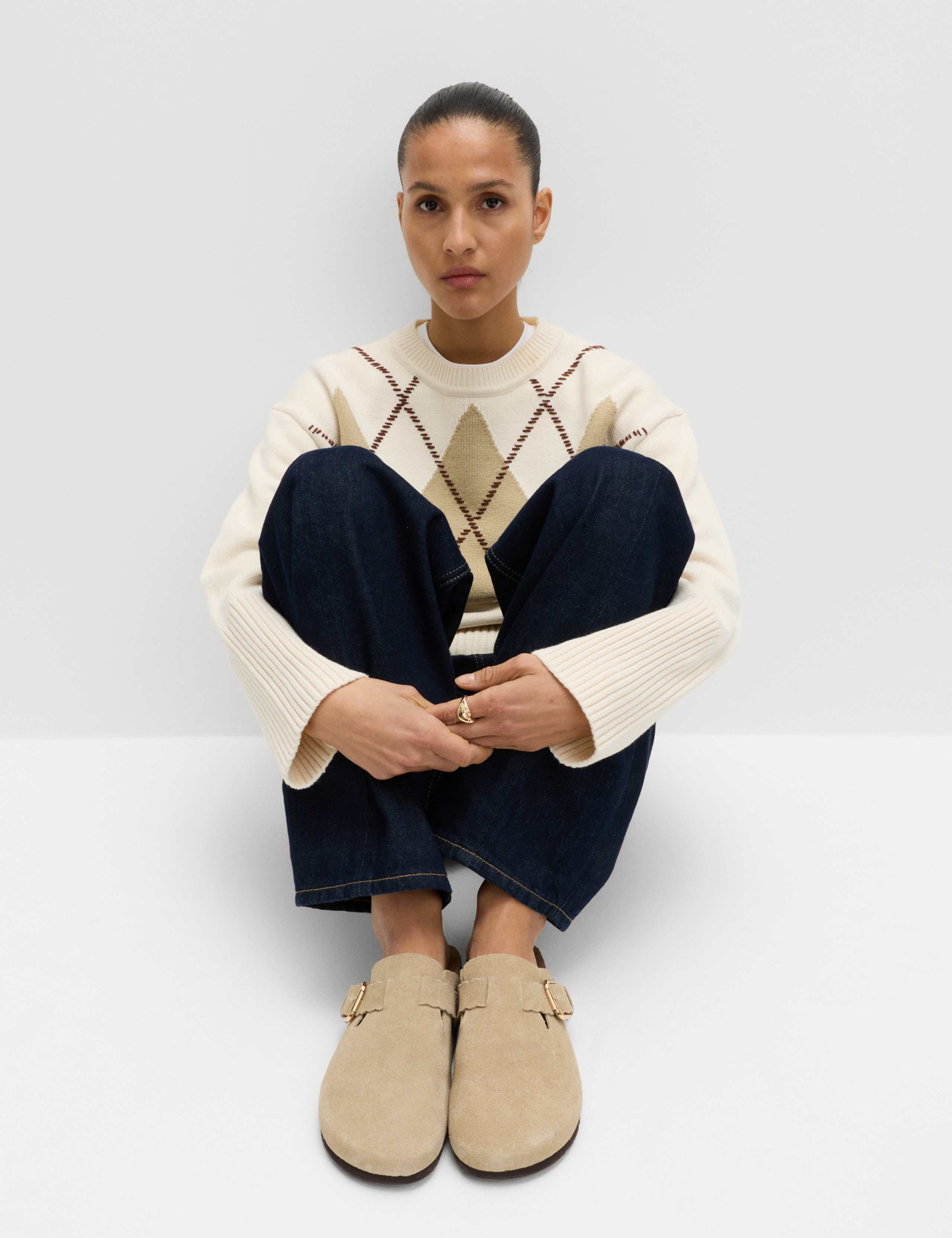 Cotton Rich Argyle Crew Neck Jumper 5 of 6