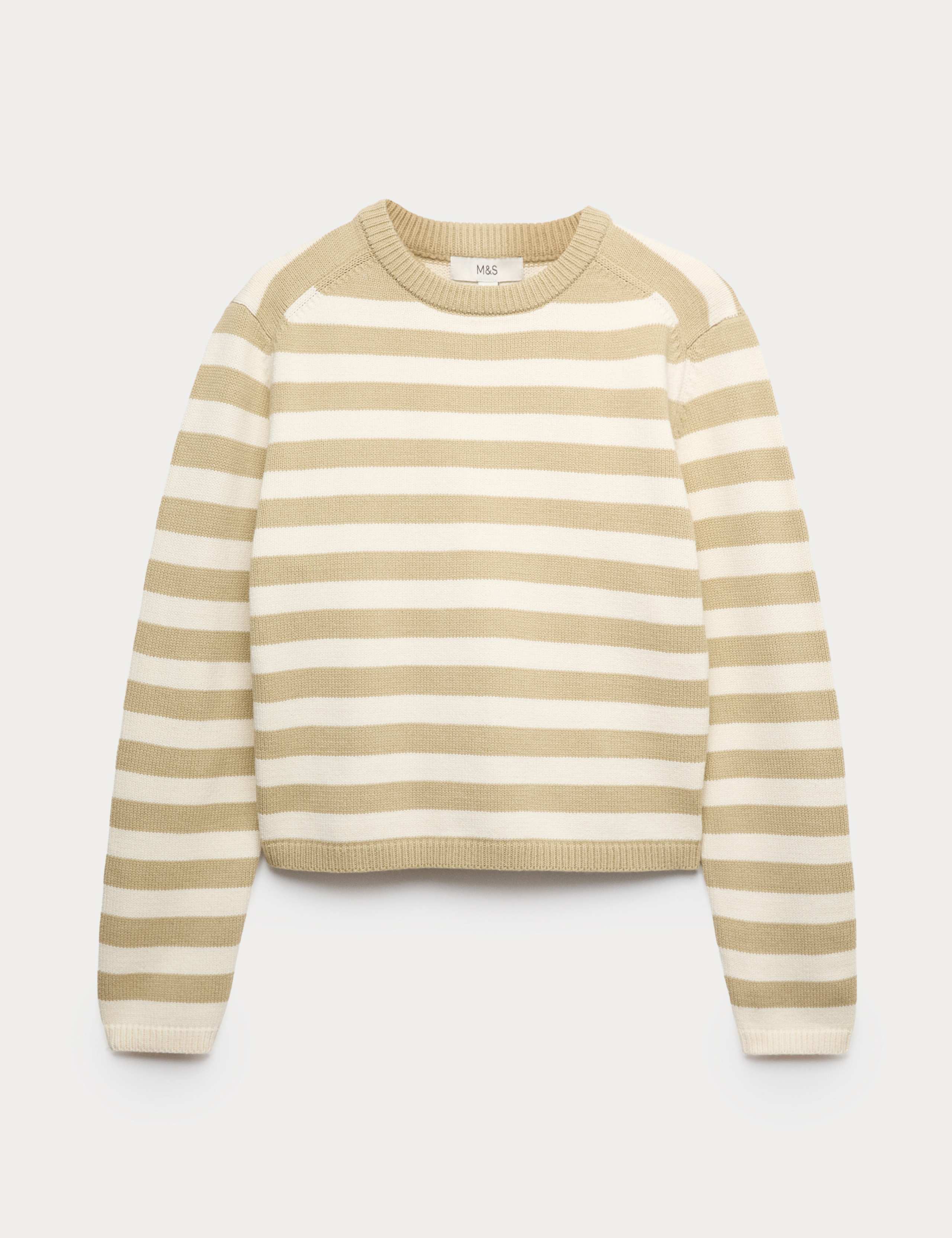 Cotton Rich Striped Cropped Jumper 2 of 5