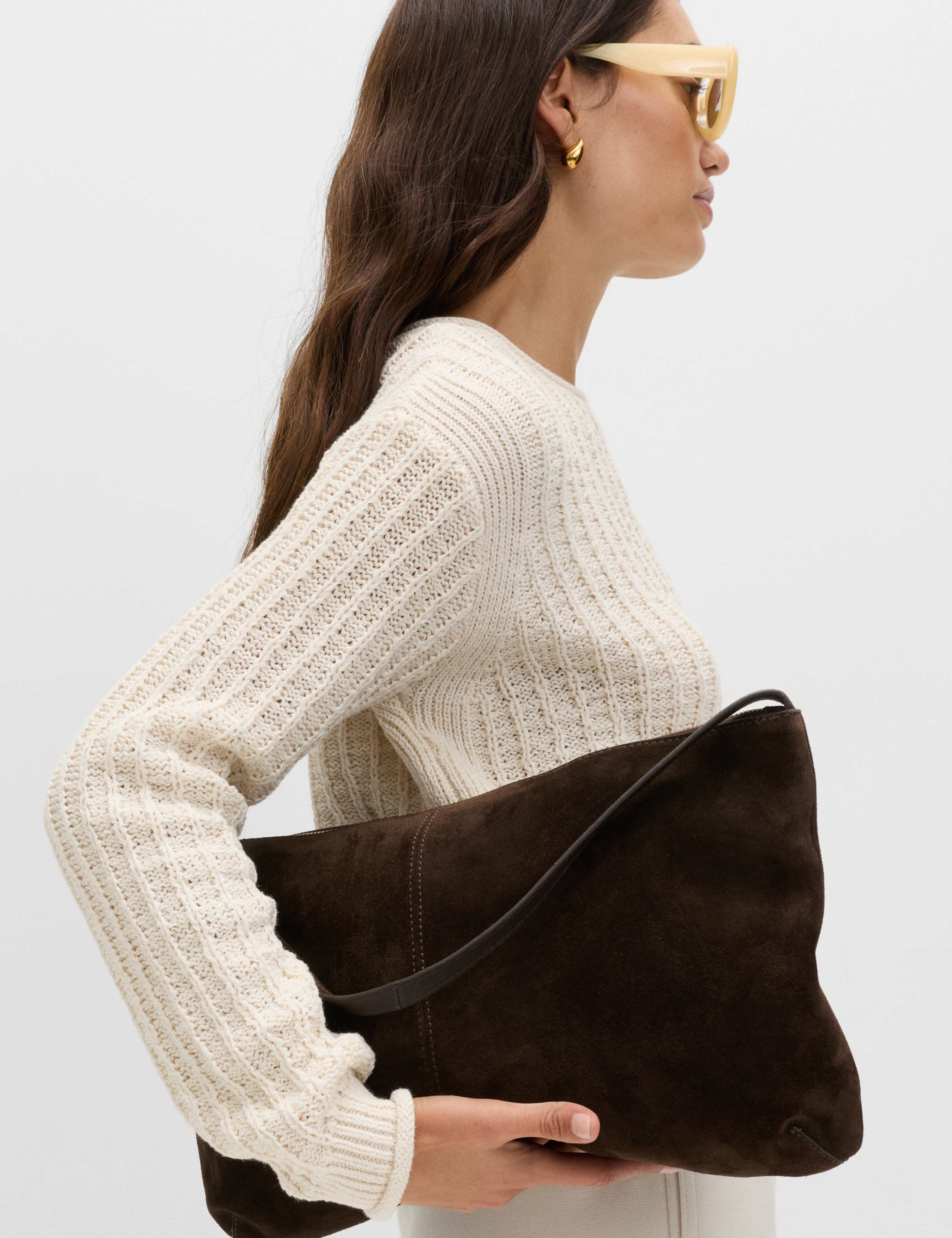 Cotton Rich Textured Crew Neck Jumper 5 of 6