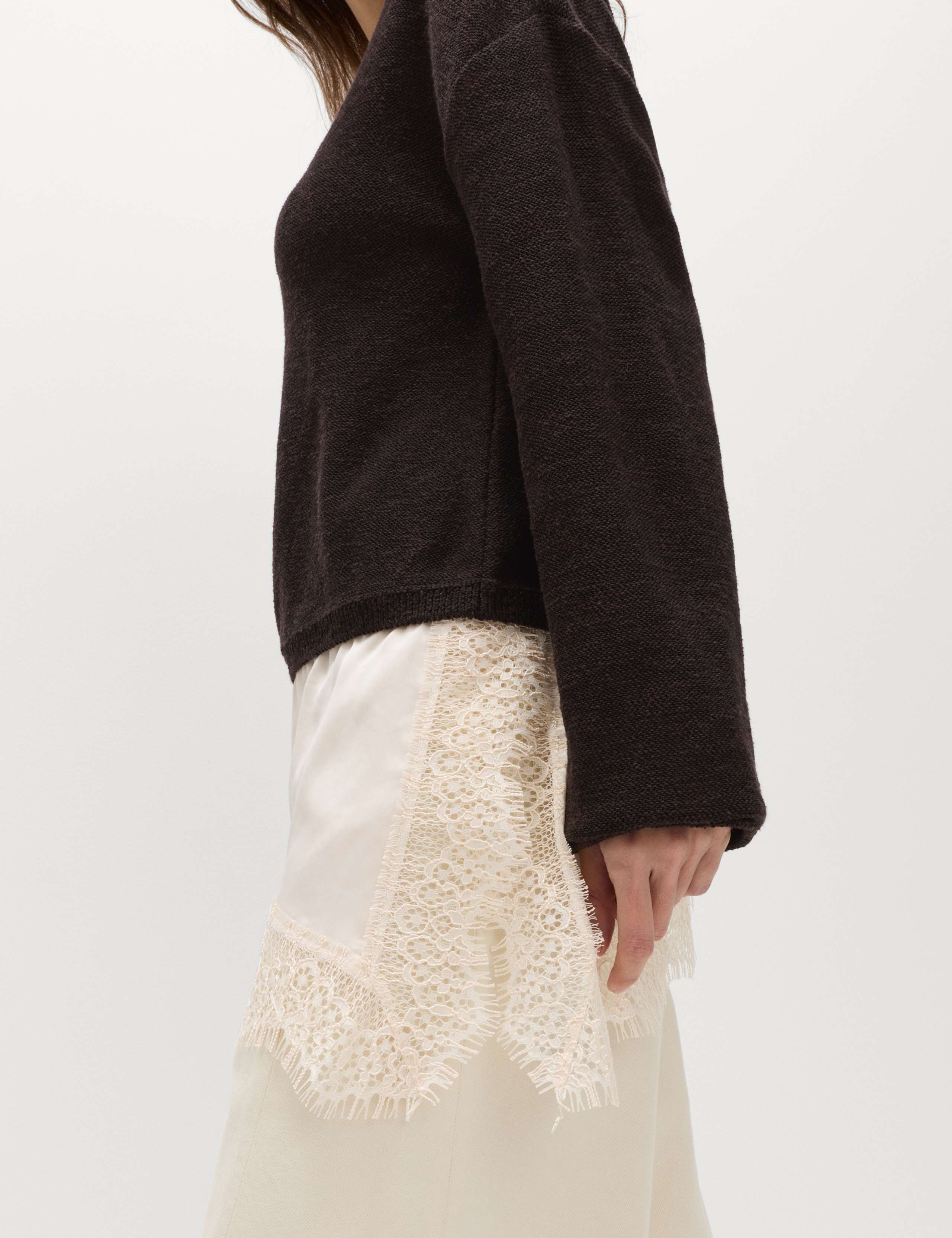 Cotton Blend Lace Detail Jumper 7 of 7