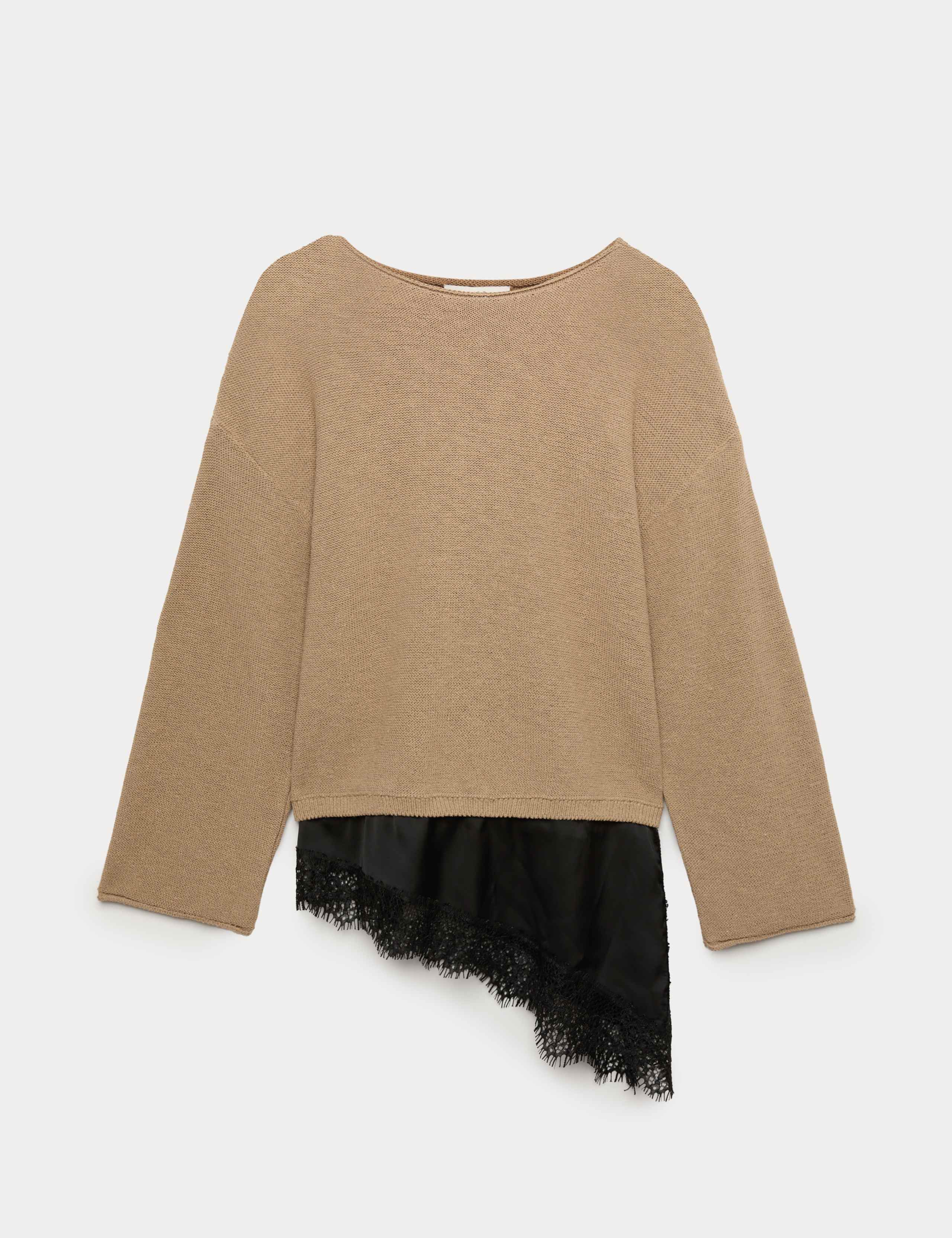 Cotton Blend Lace Detail Jumper 2 of 7