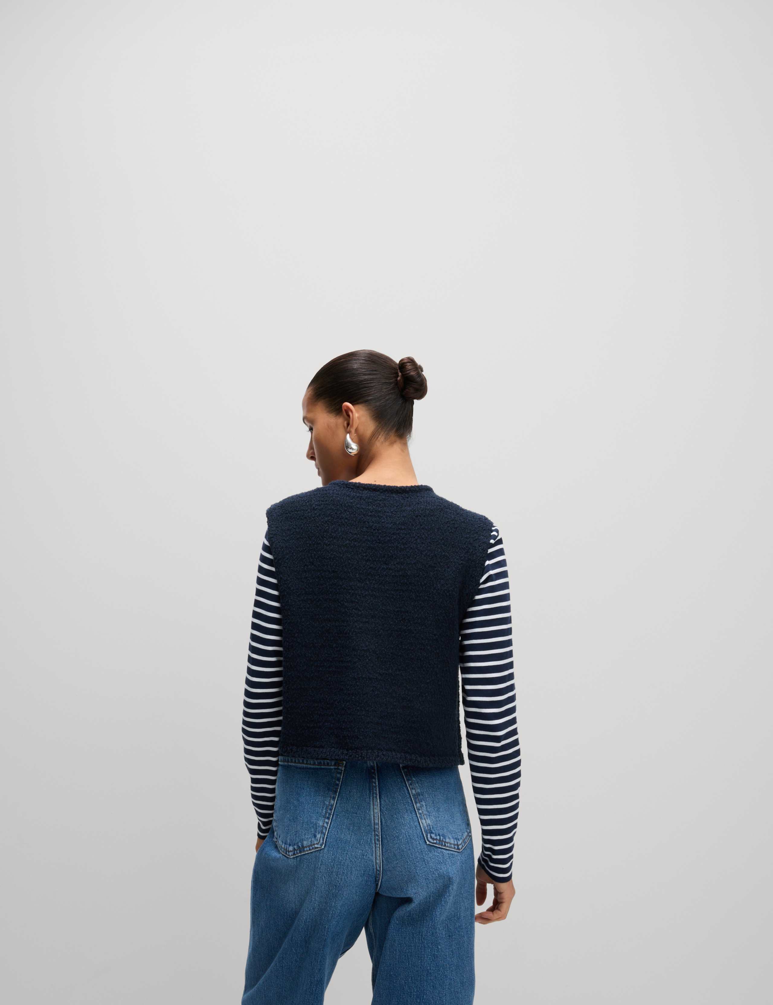 Cotton Rich Textured Cropped Waistcoat 5 of 7