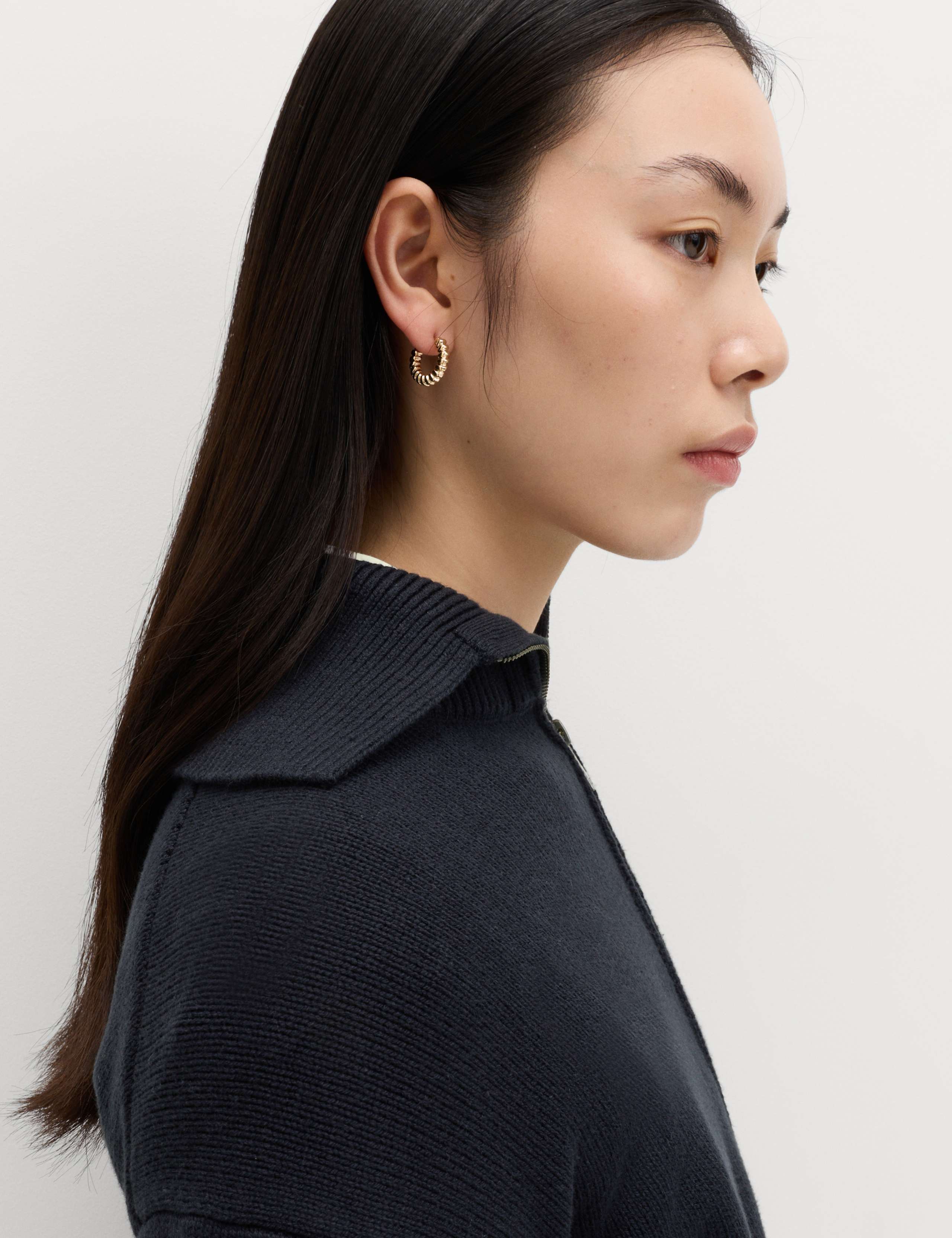 Cotton Rich Pocket Detail Collared Knitted Jacket 3 of 6