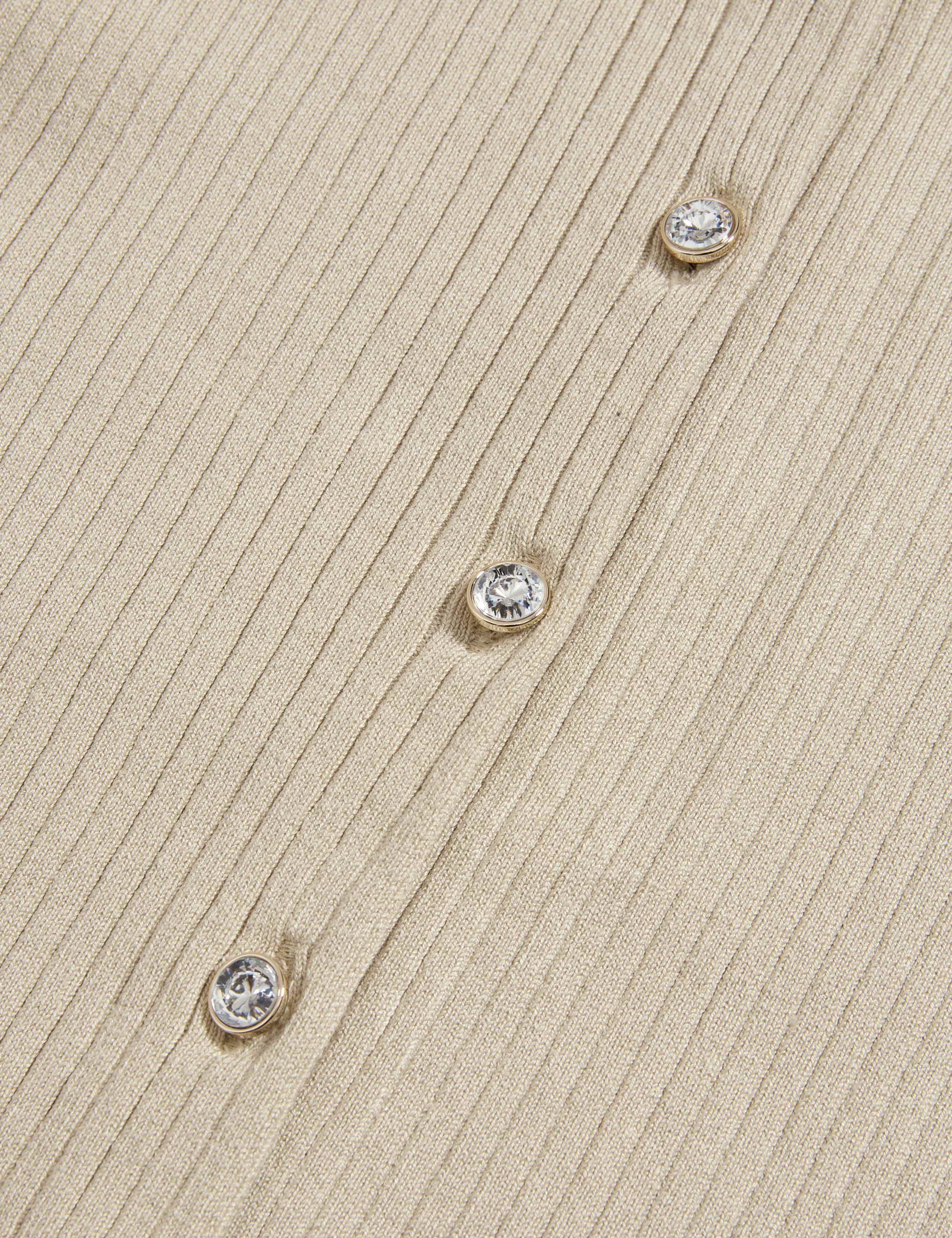 Textured Crew Neck Button Through Waistcoat 7 of 7
