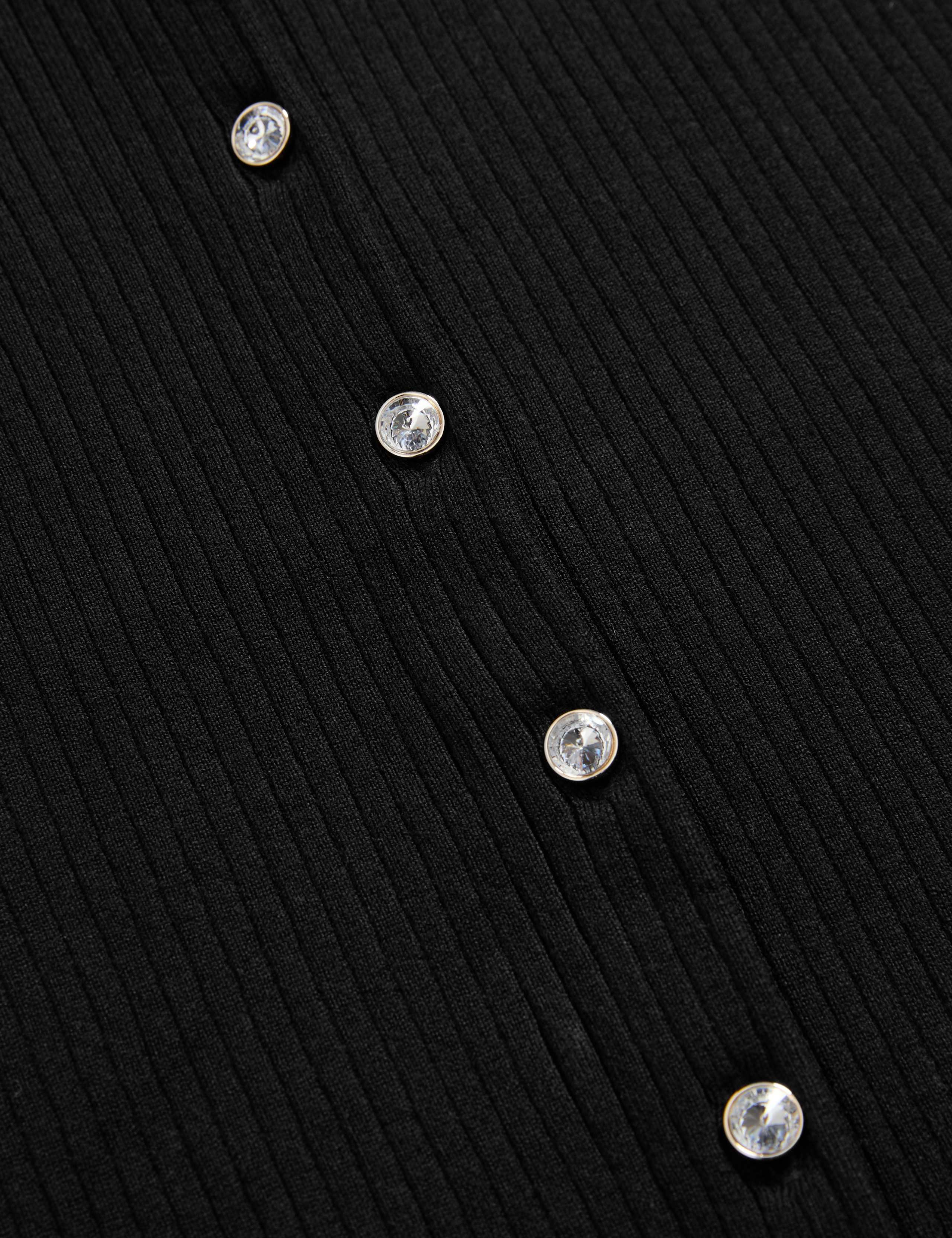 Textured Crew Neck Button Through Waistcoat 7 of 7