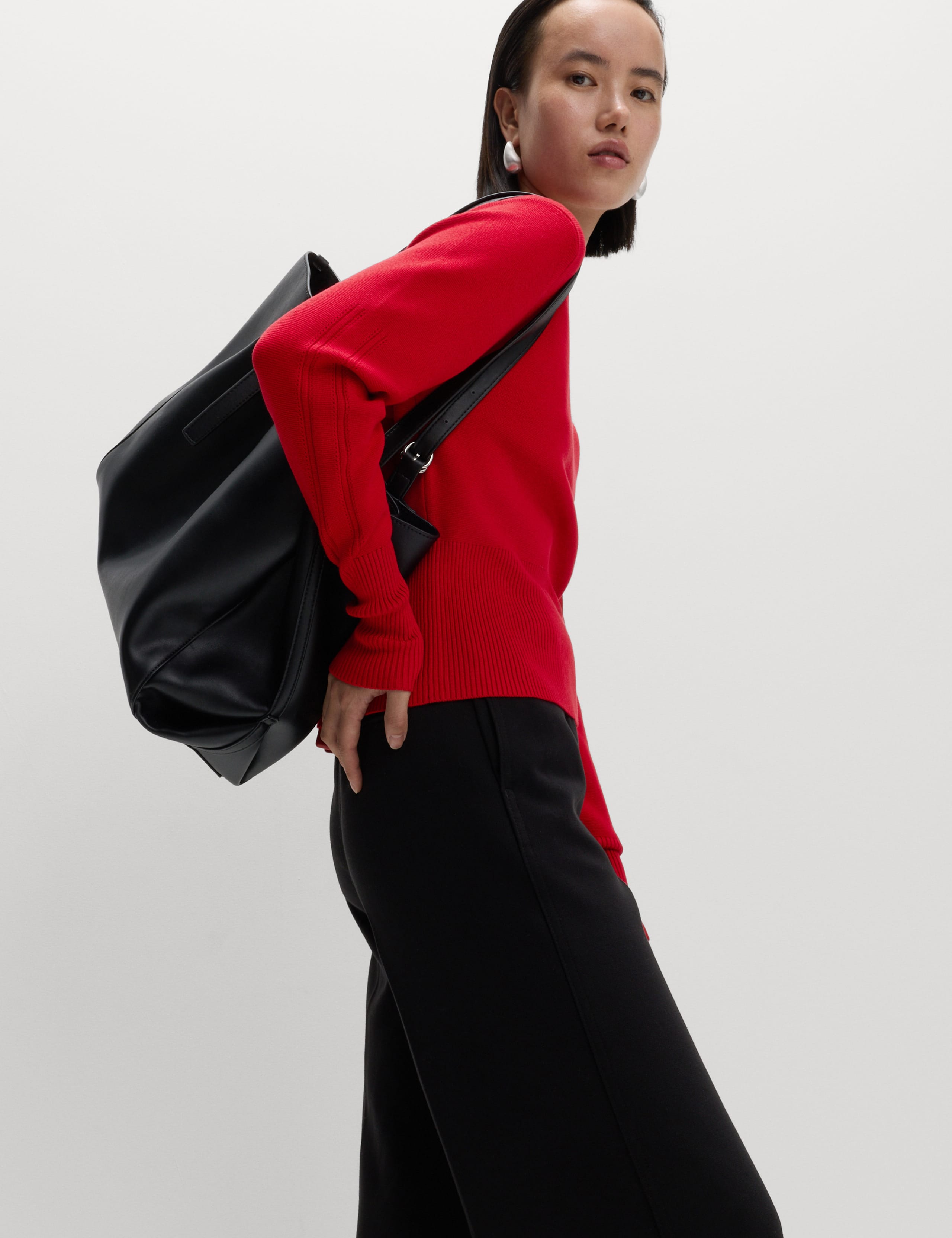 Crew Neck Waisted Knitted Top 3 of 6