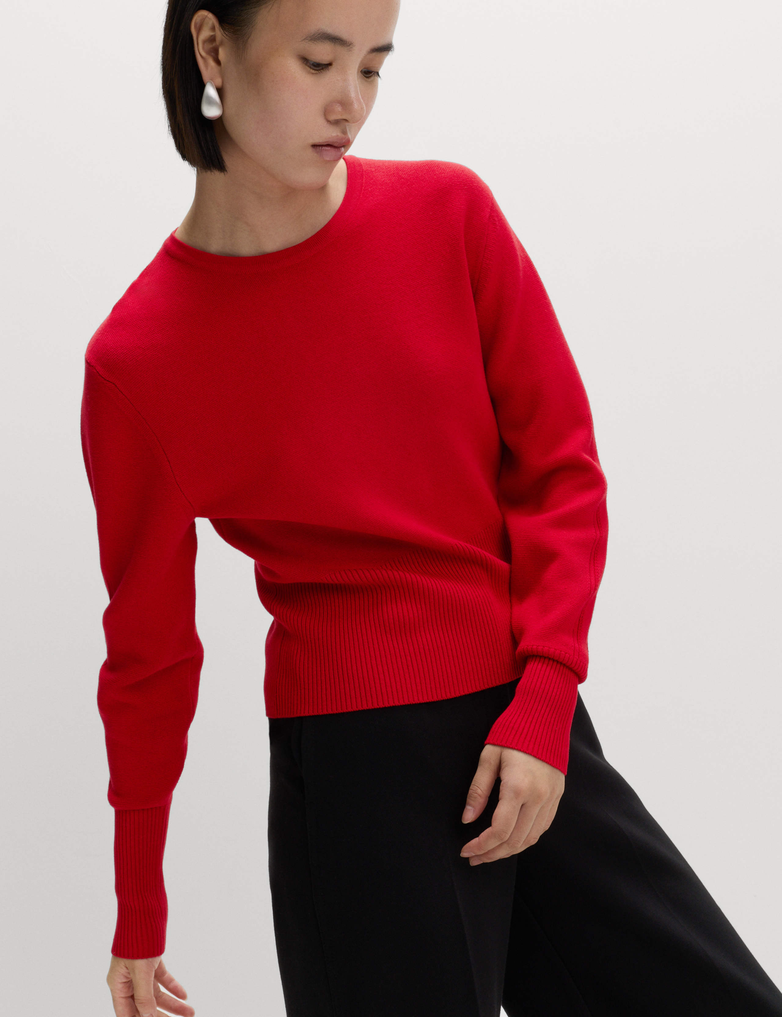 Crew Neck Waisted Knitted Top 5 of 6