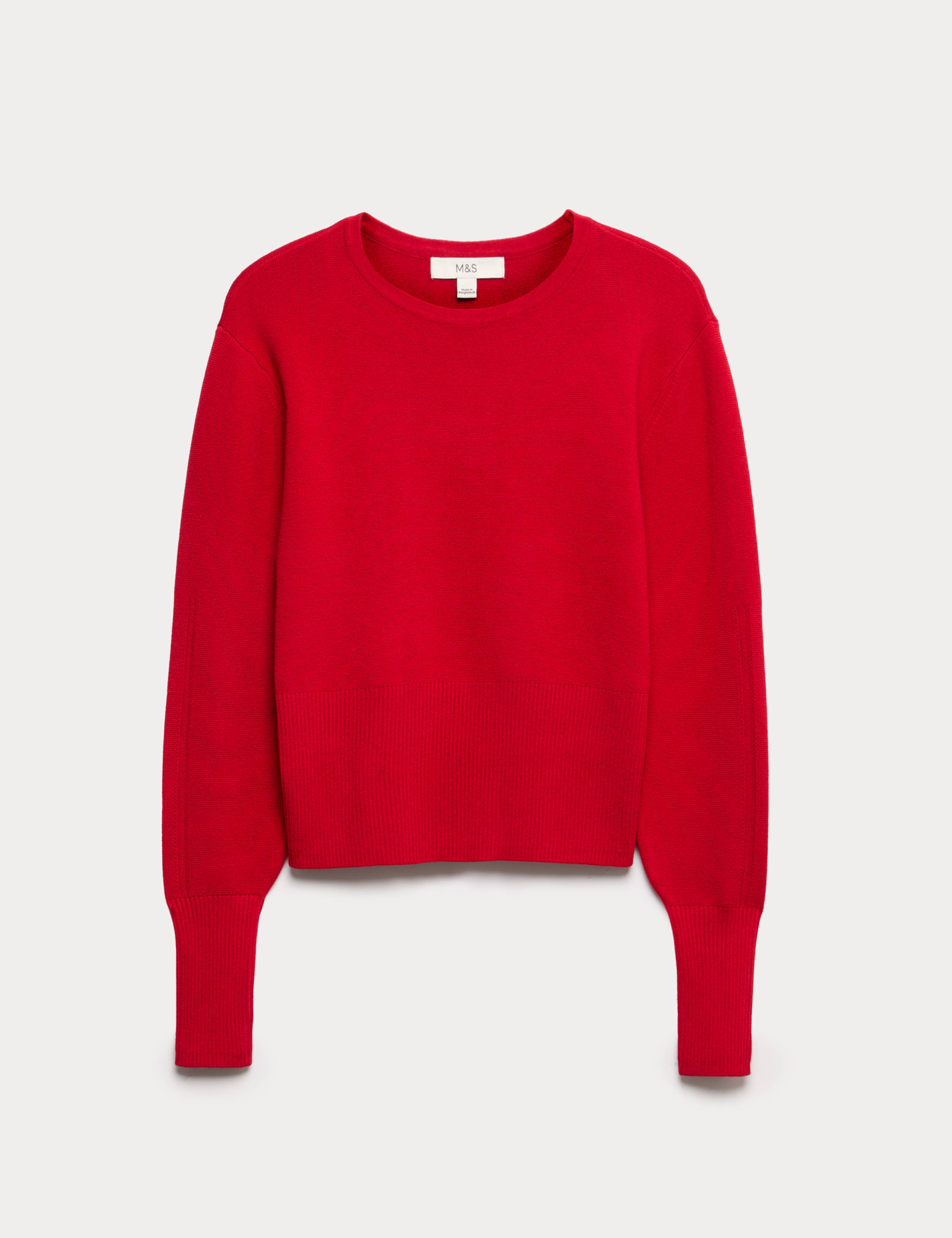 Crew Neck Waisted Knitted Top 2 of 6