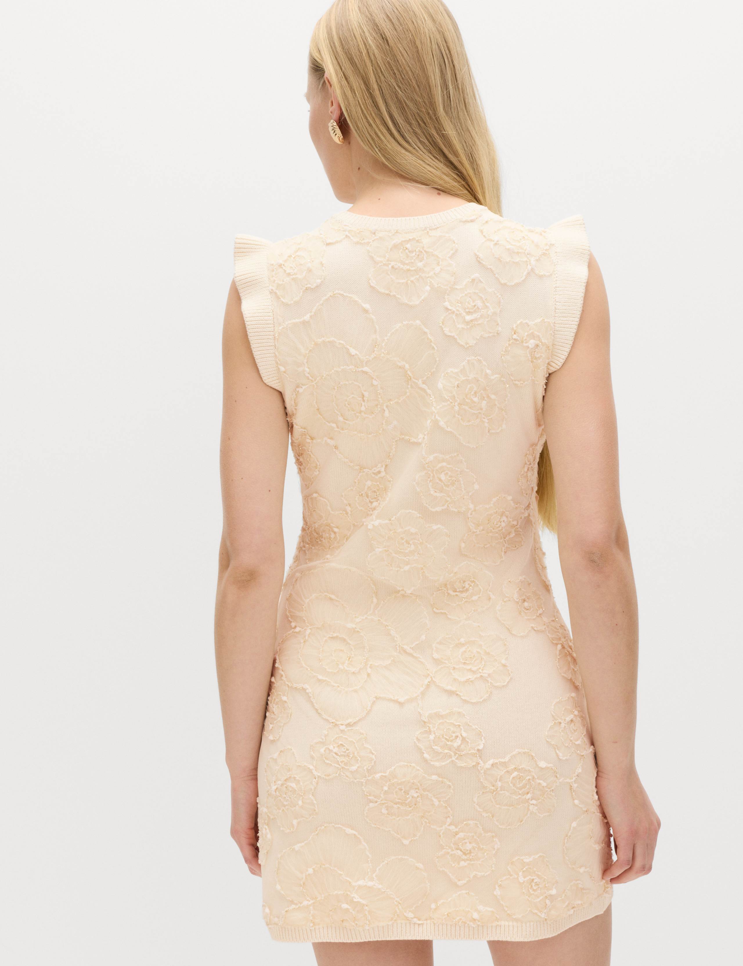 Floral Textured Knitted Mini Dress 4 of 6