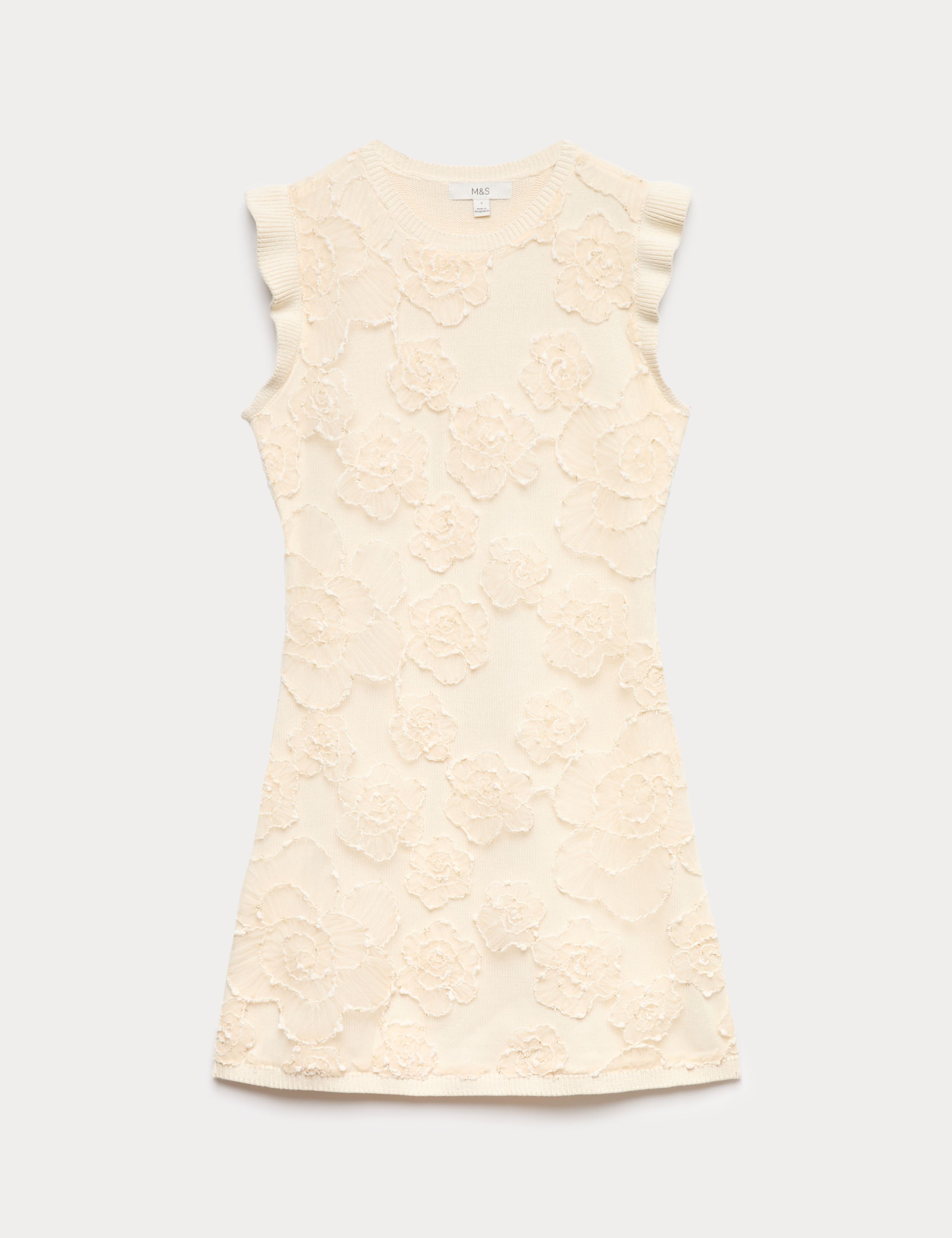 Floral Textured Knitted Mini Dress 2 of 6
