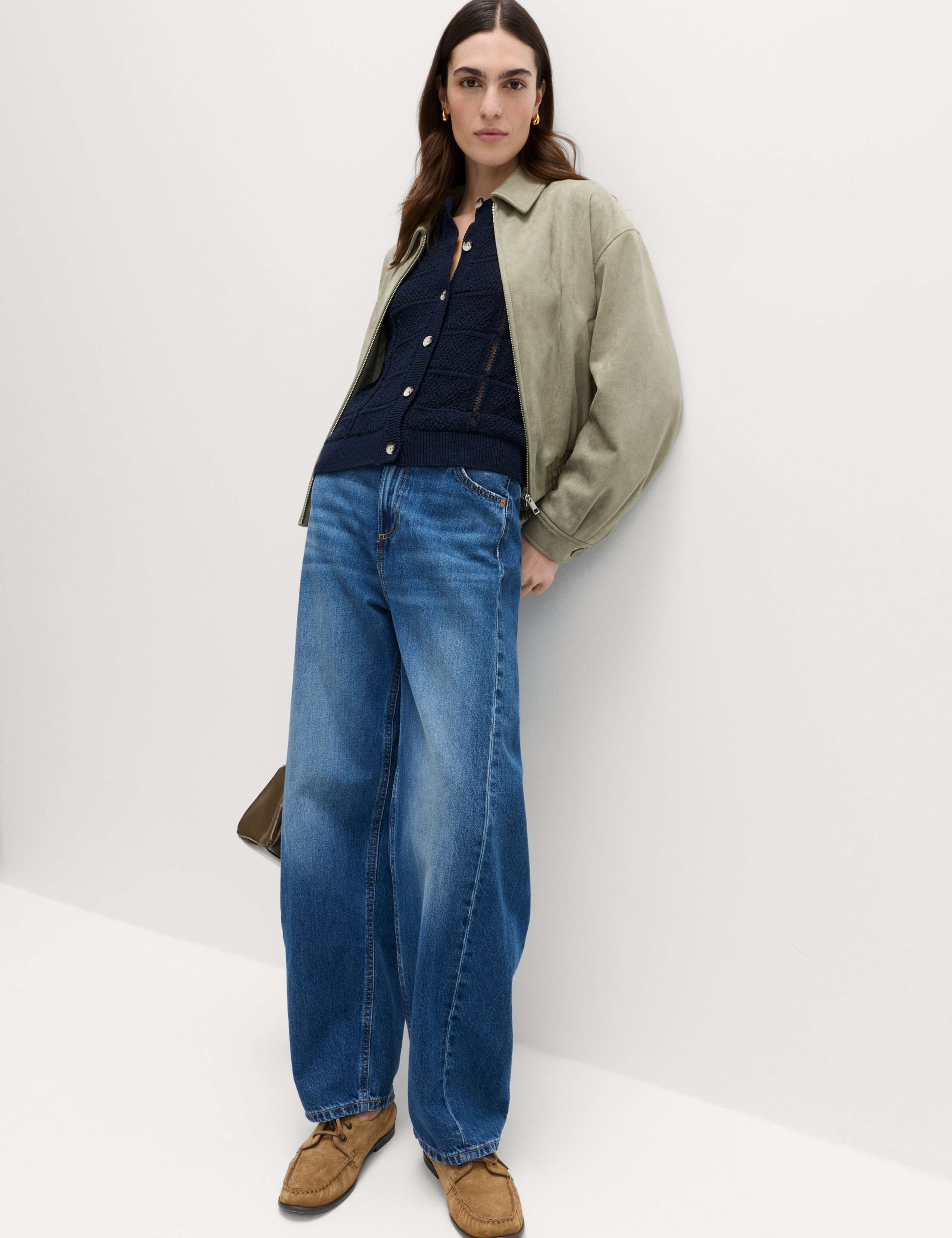 Cotton Blend Cropped Cardigan 4 of 4