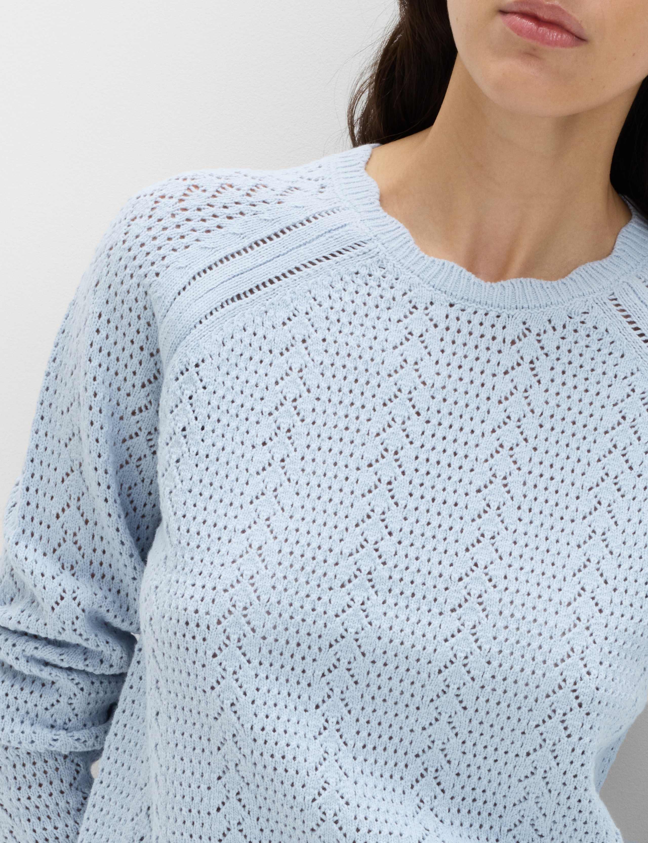 Cotton Rich Pointelle Scallop Edge Jumper 4 of 6