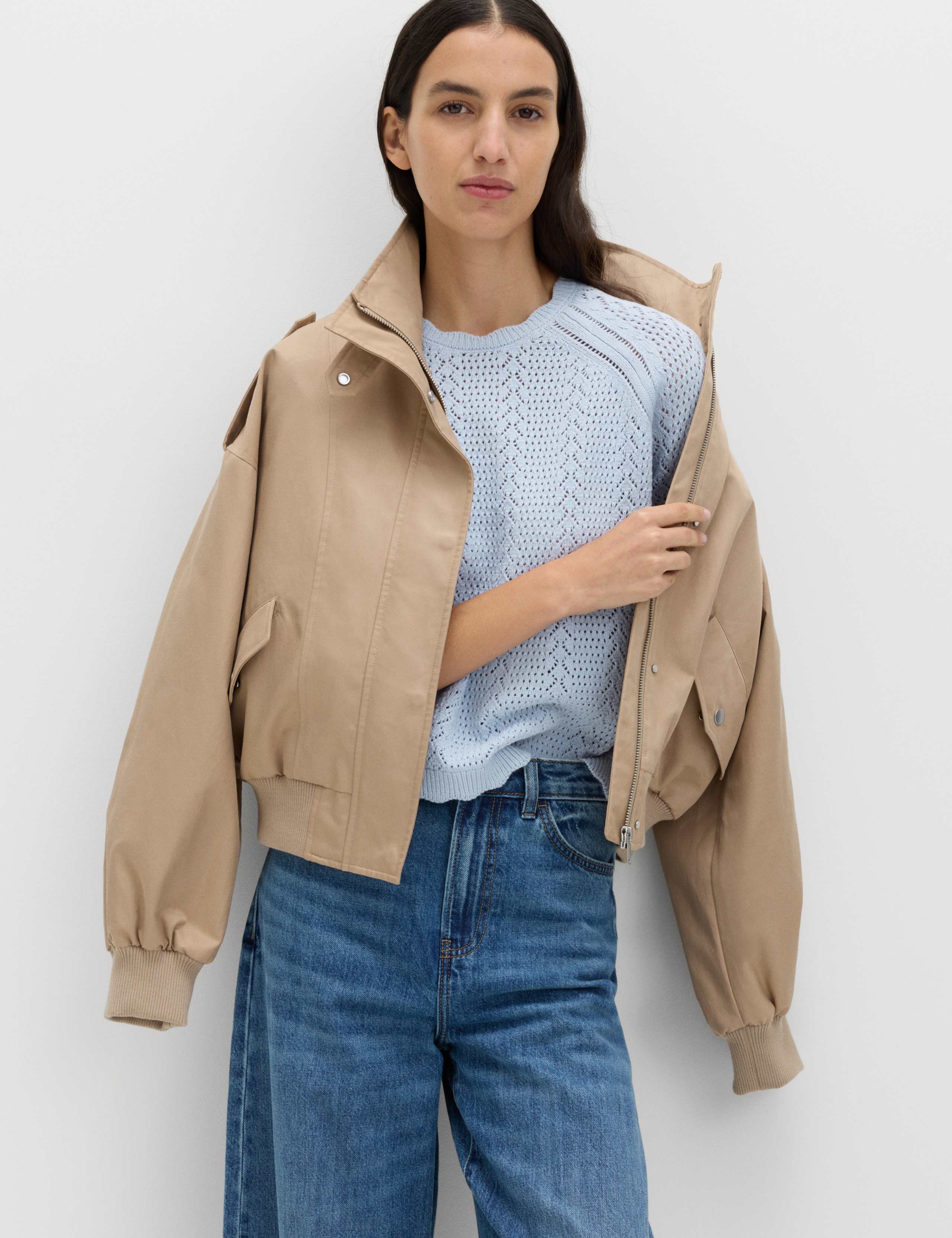 Cotton Rich Pointelle Scallop Edge Jumper 5 of 6