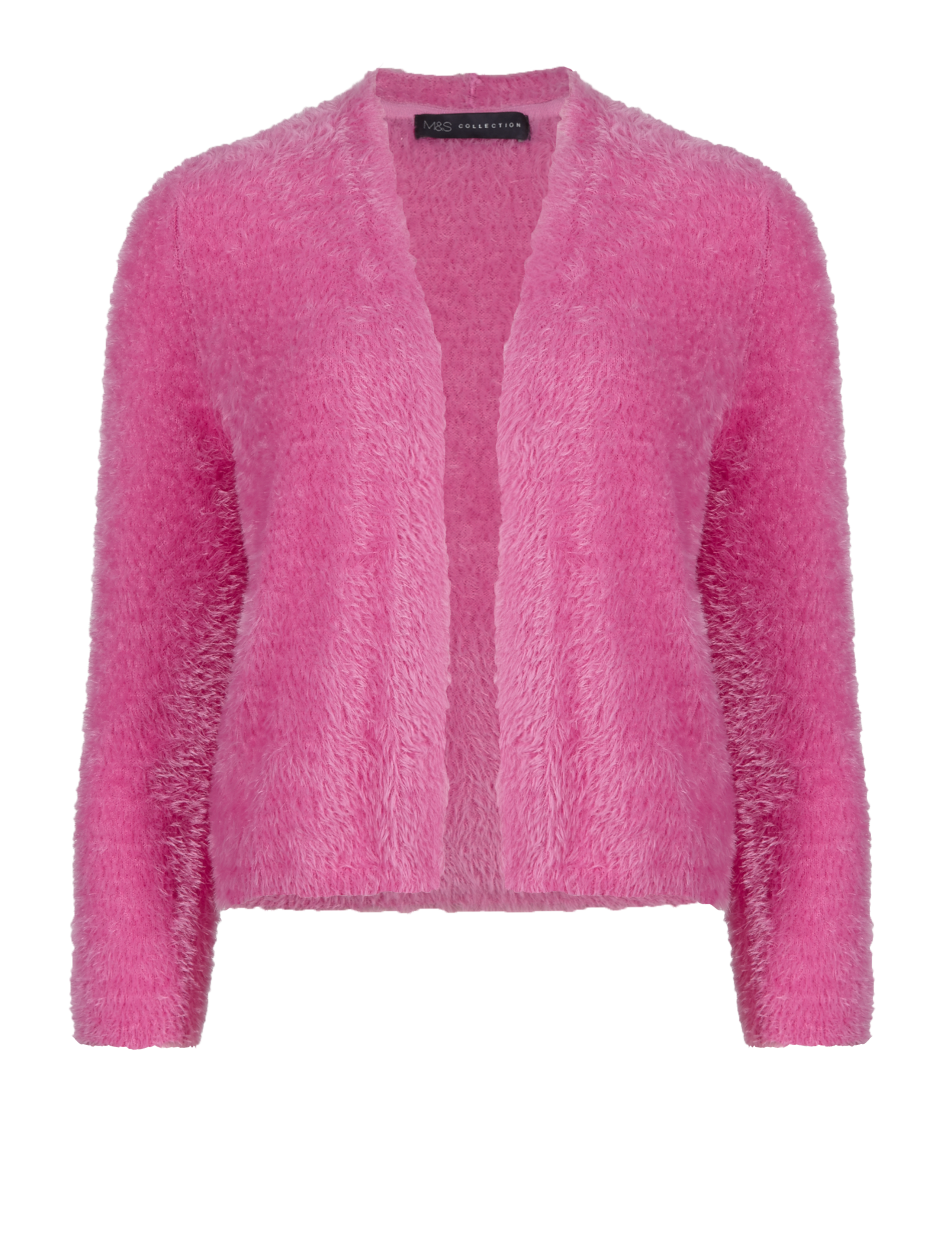 Textured Fluffy 3/4 Sleeve Cardigan 2 of 4