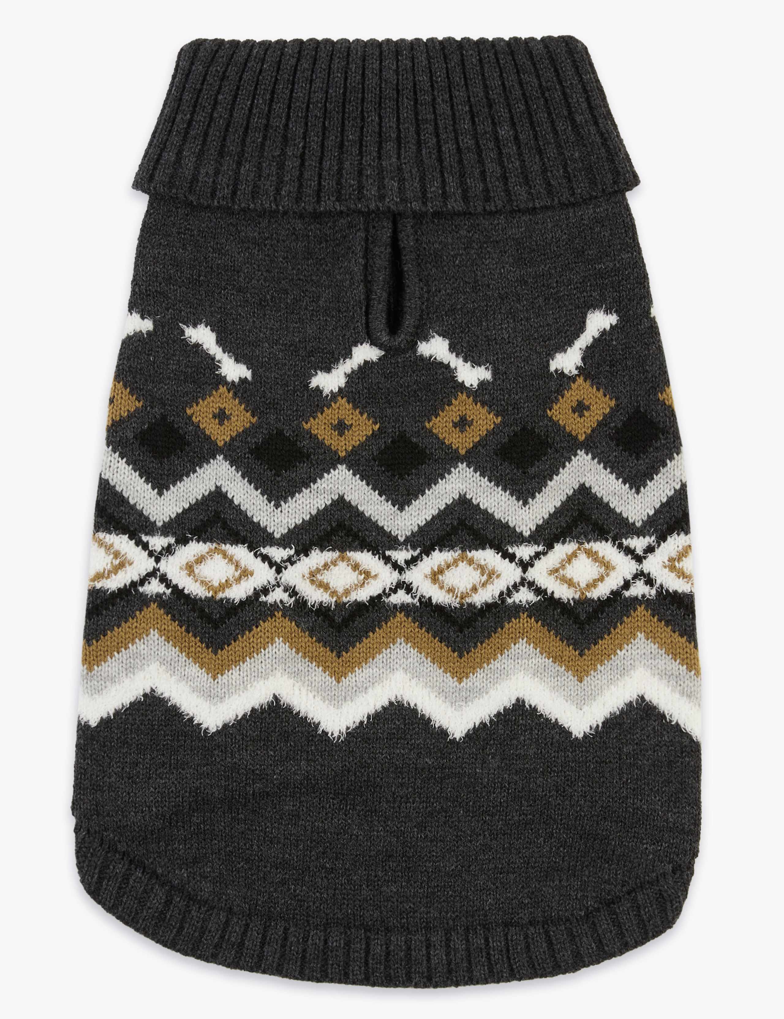 Chevron Stripe Bone Print Dog Jumper 6 of 6