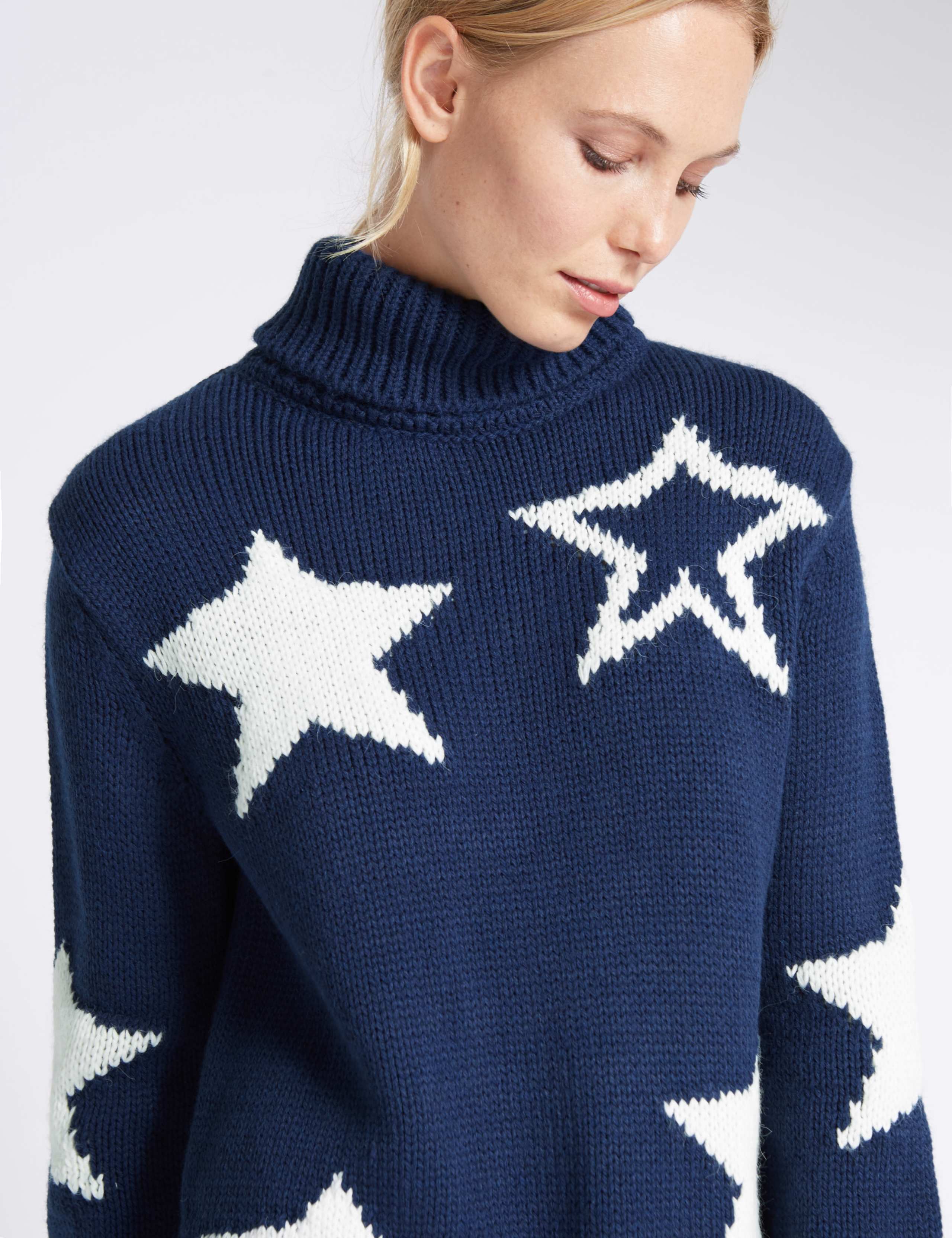 Star Print Polo Neck Jumper 4 of 4
