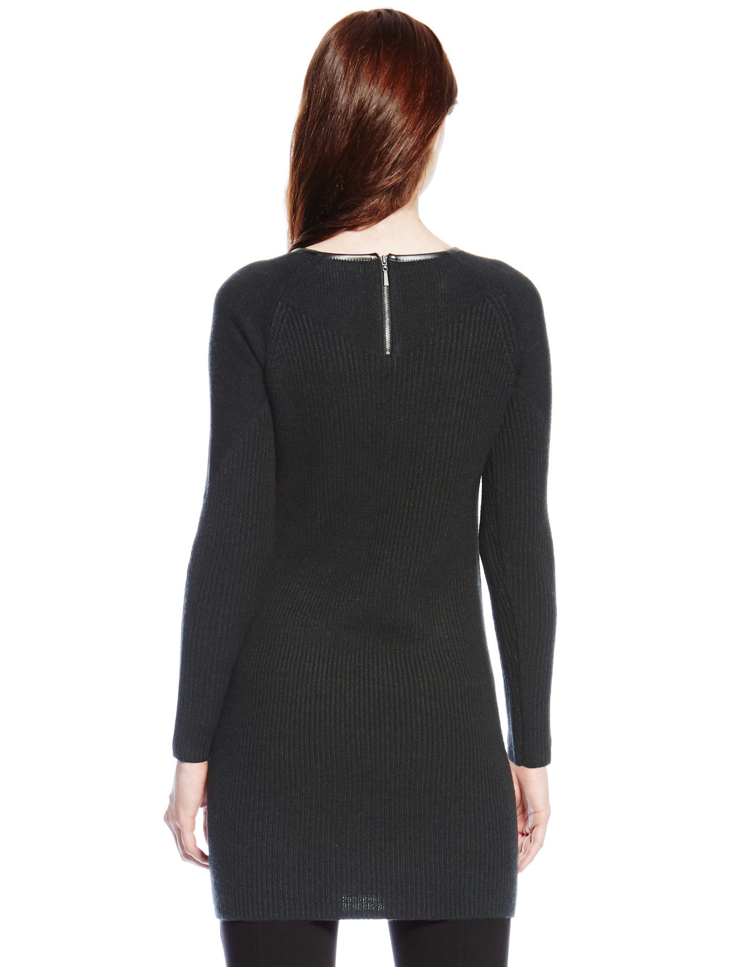Ribbed Bardot V-Neck Jumper 3 of 3