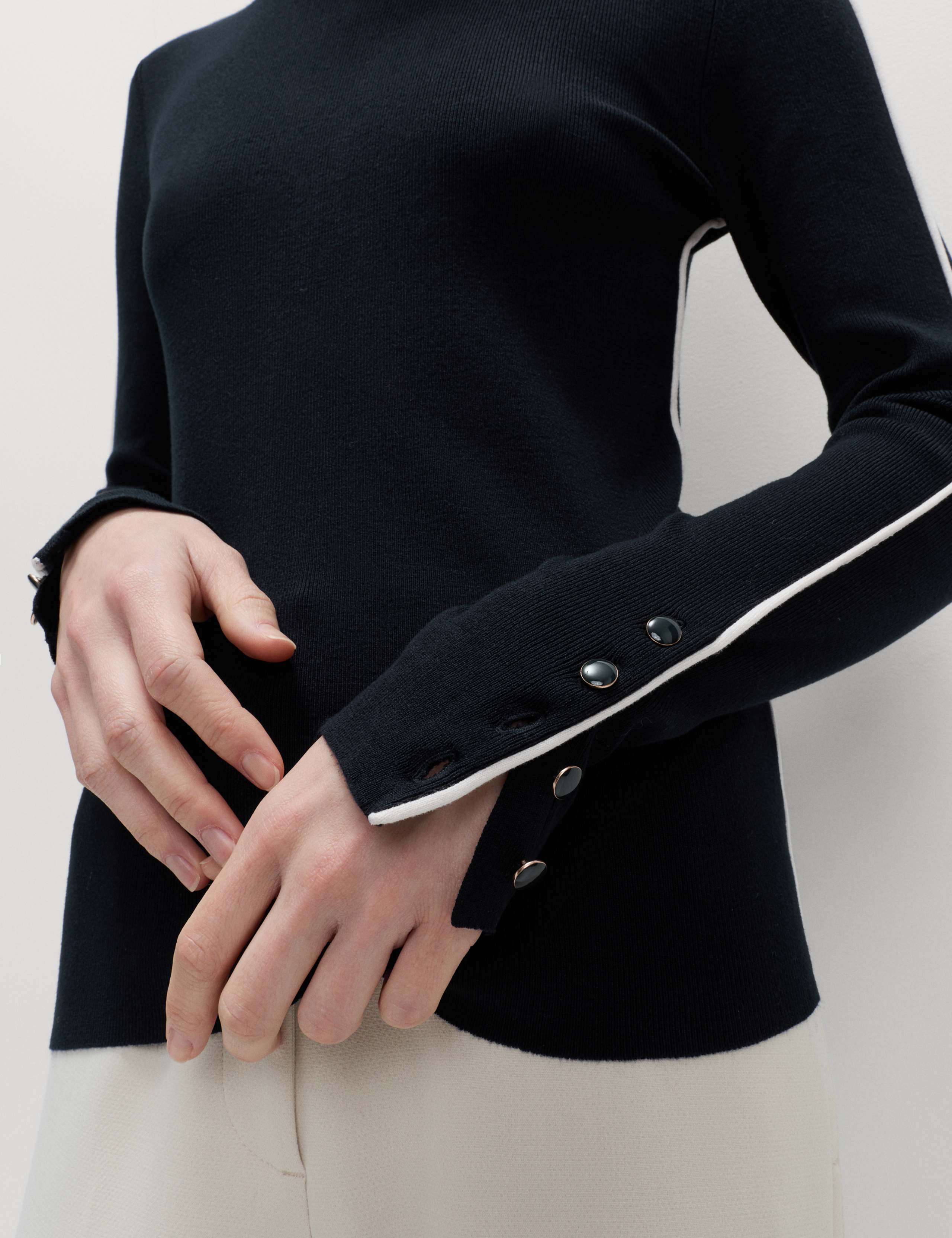 Ribbed Crew Neck Tipped Detail Jumper 5 of 6