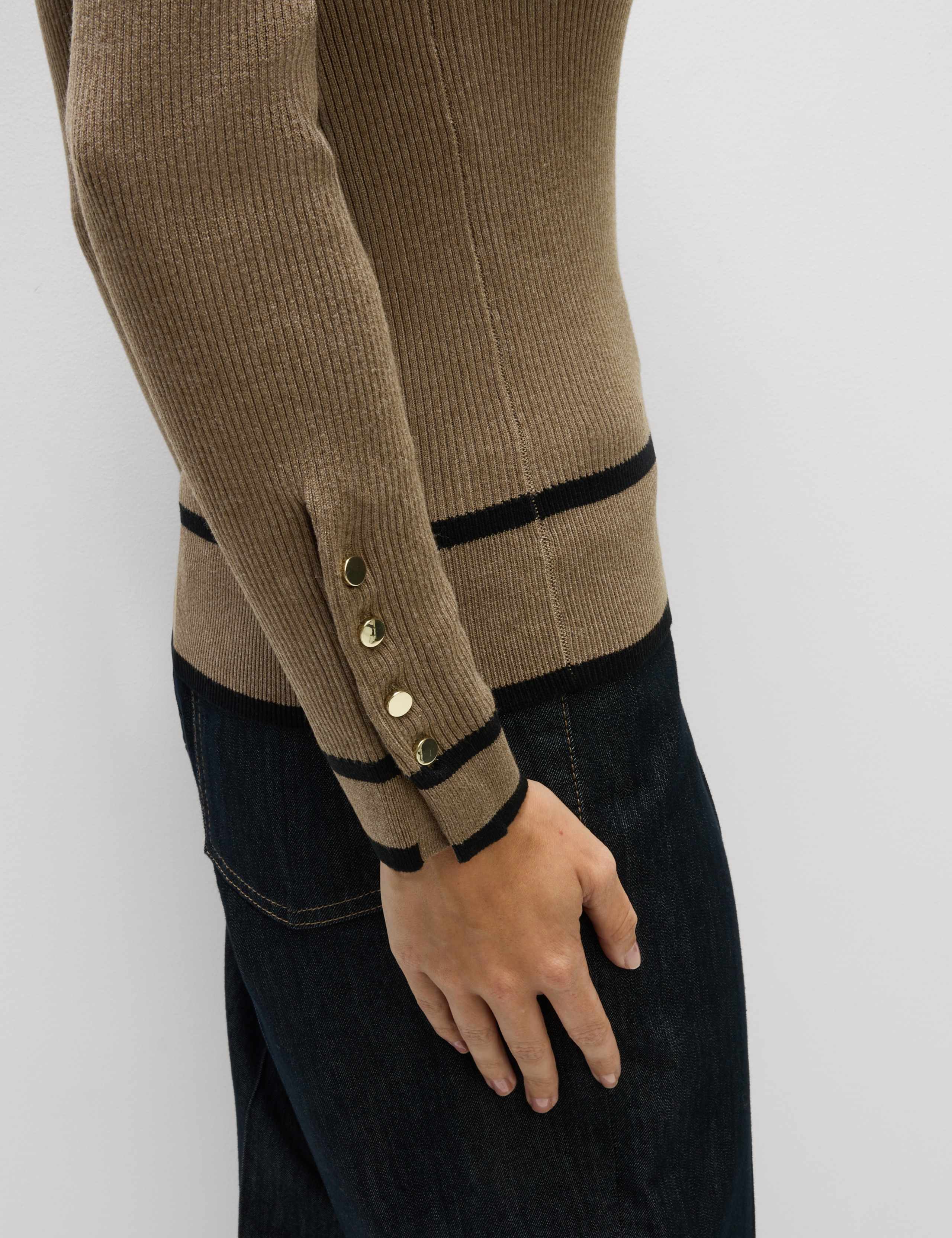 Ribbed Tipped Detail Crew Neck Jumper 5 of 7