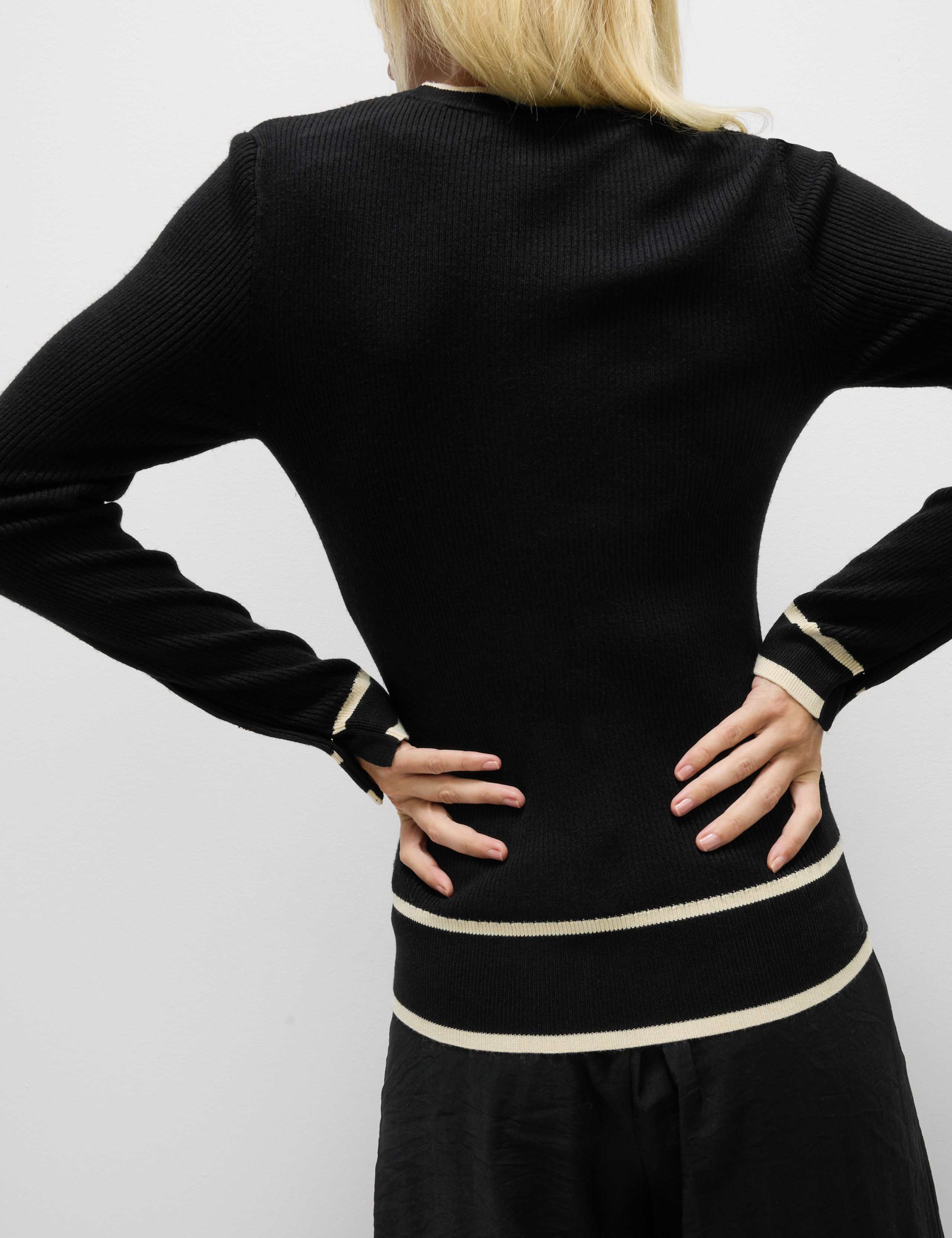 Ribbed Tipped Detail Crew Neck Jumper 5 of 7