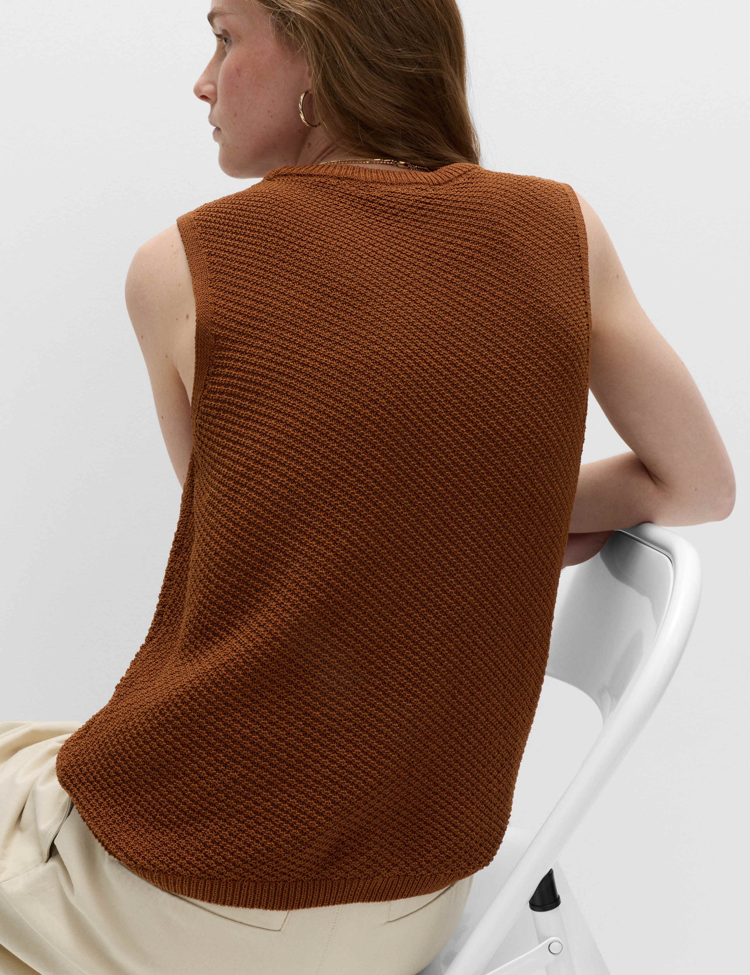 Cotton Rich Slim Fit Knitted Top 5 of 5