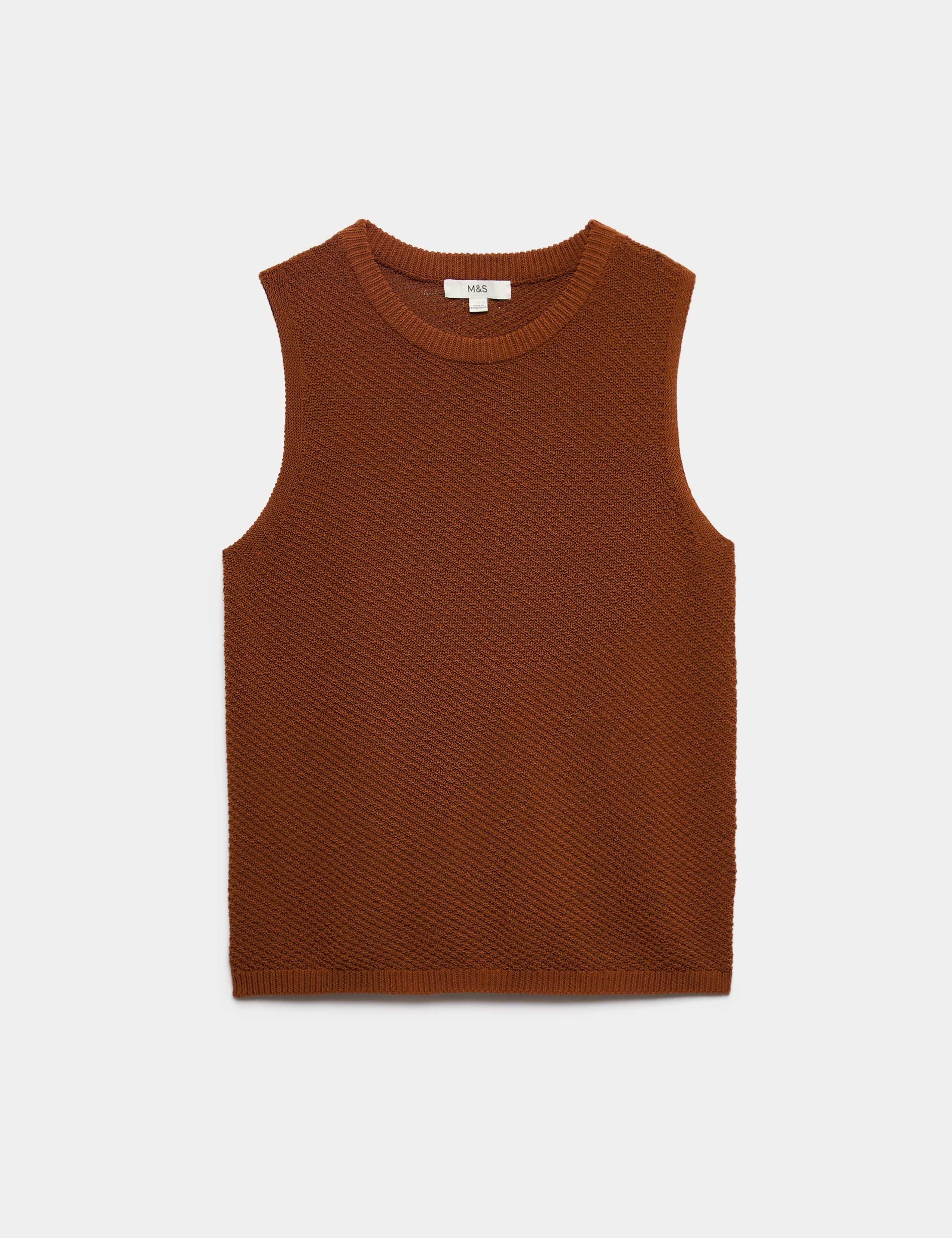 Cotton Rich Slim Fit Knitted Top 2 of 5