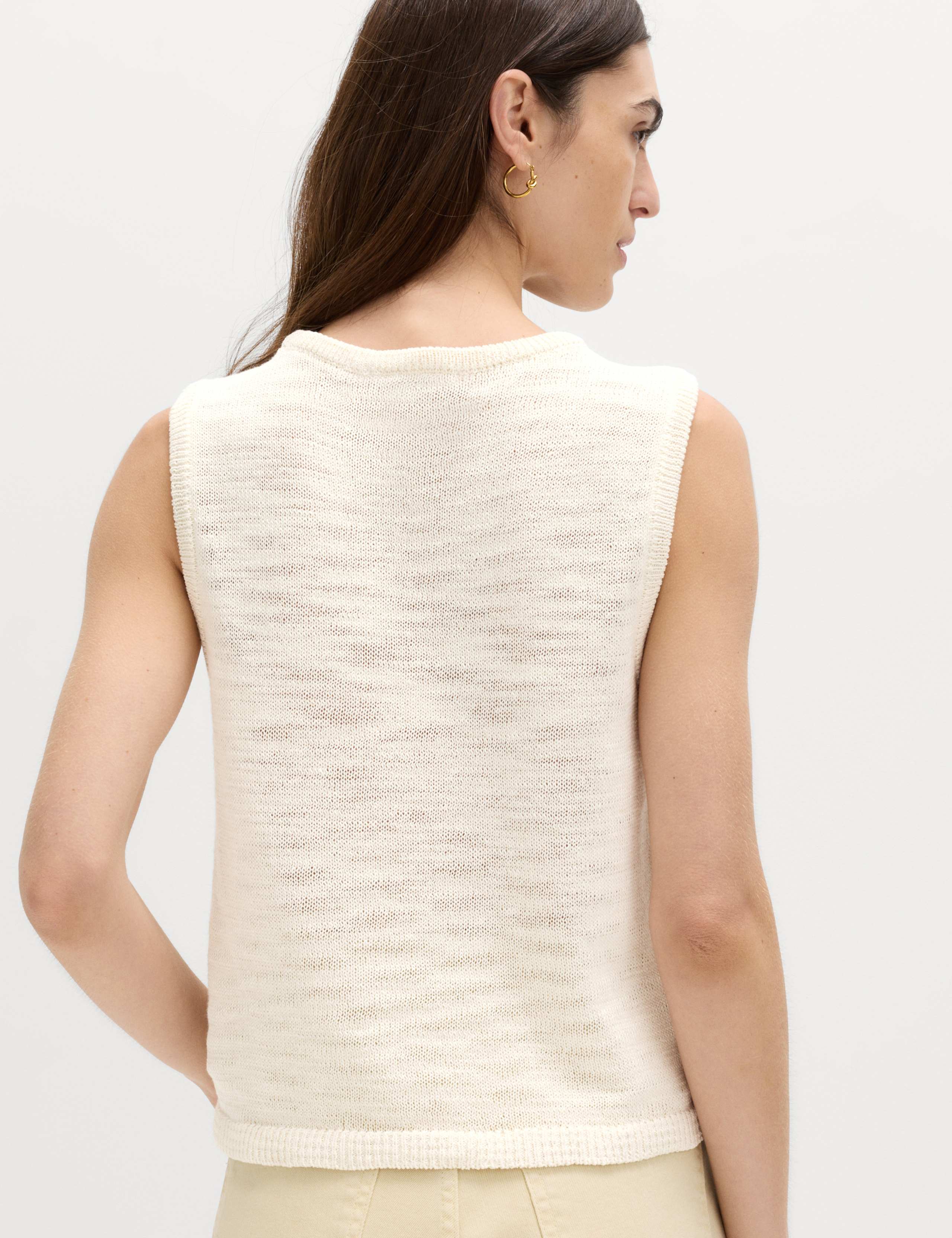 Cotton Rich Floral Cornelli Knitted Vest 7 of 7