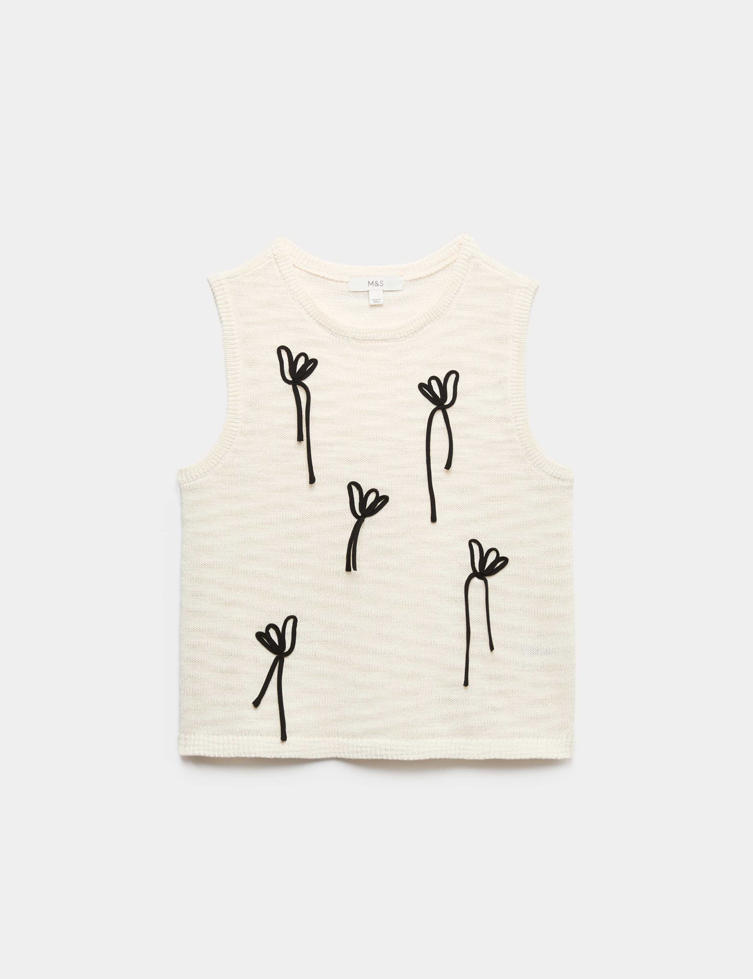 Cotton Rich Floral Cornelli Knitted Vest 2 of 7