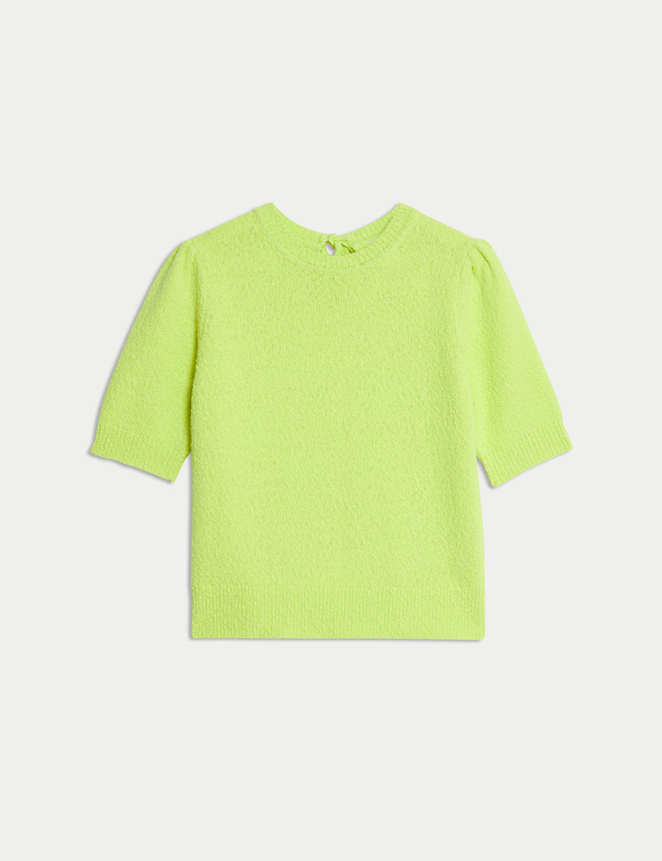 Cotton Rich Textured Slim Fit Crop Top 2 of 5