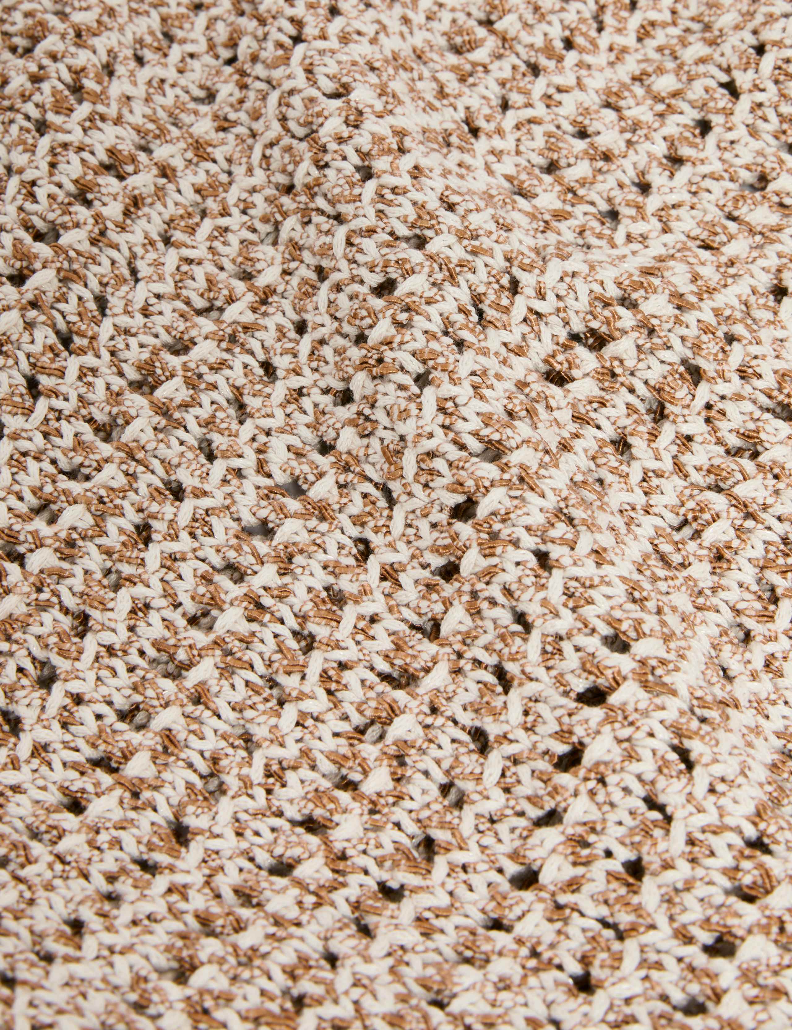 Textured Crew Neck Jumper with Cotton 5 of 5