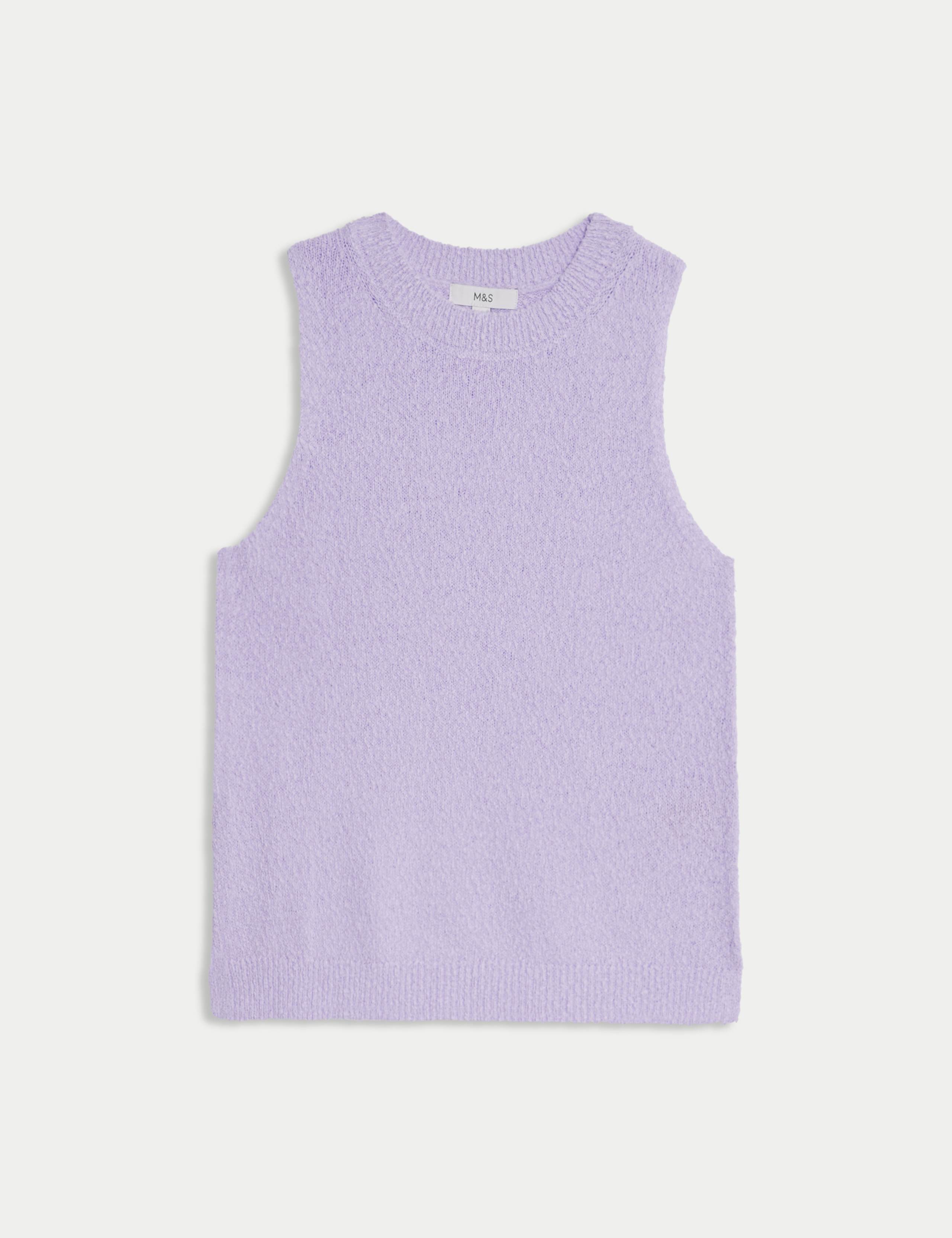 Cotton Rich Textured Knitted Vest 2 of 6