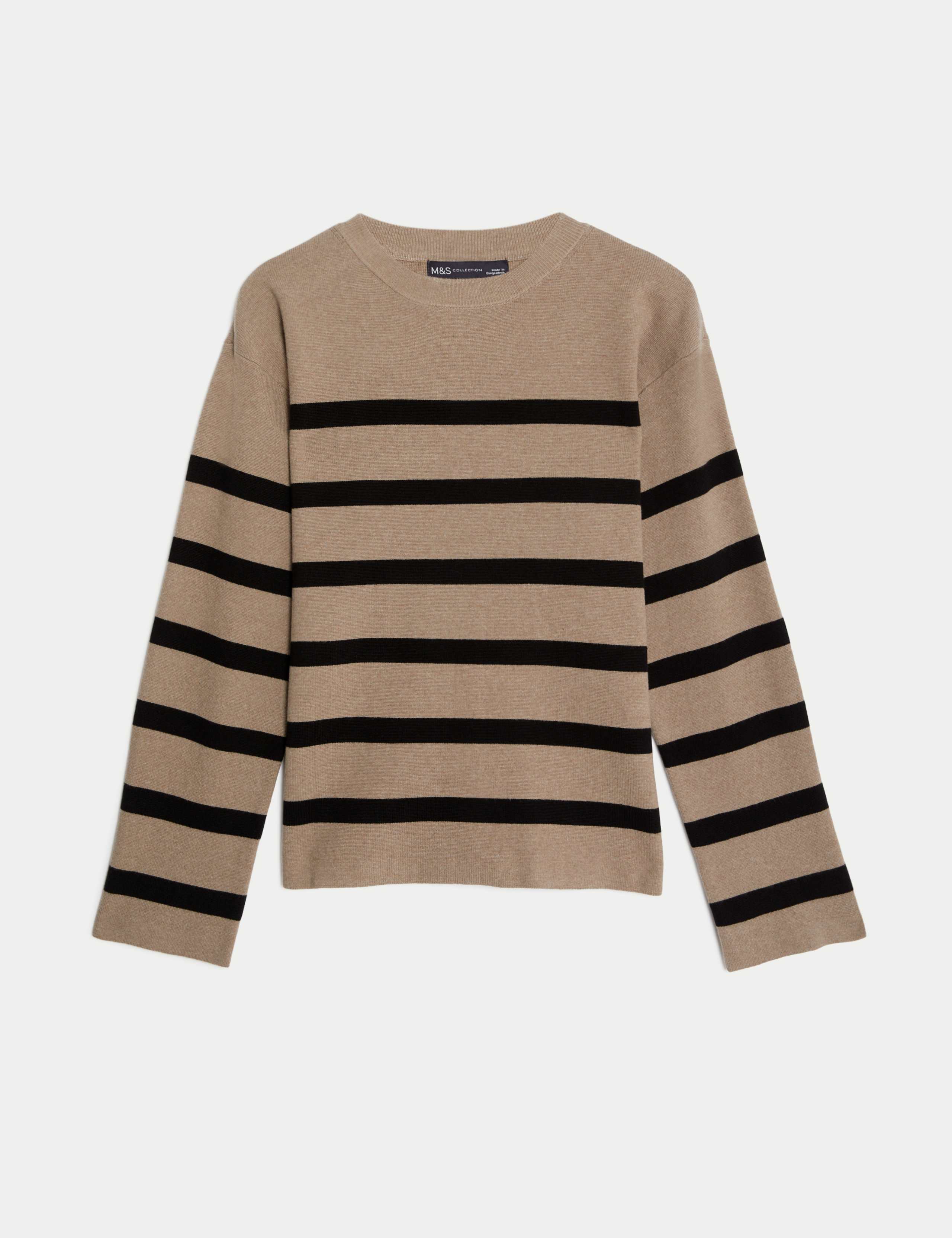 Cotton Rich Striped Crew Neck Jumper 2 of 7