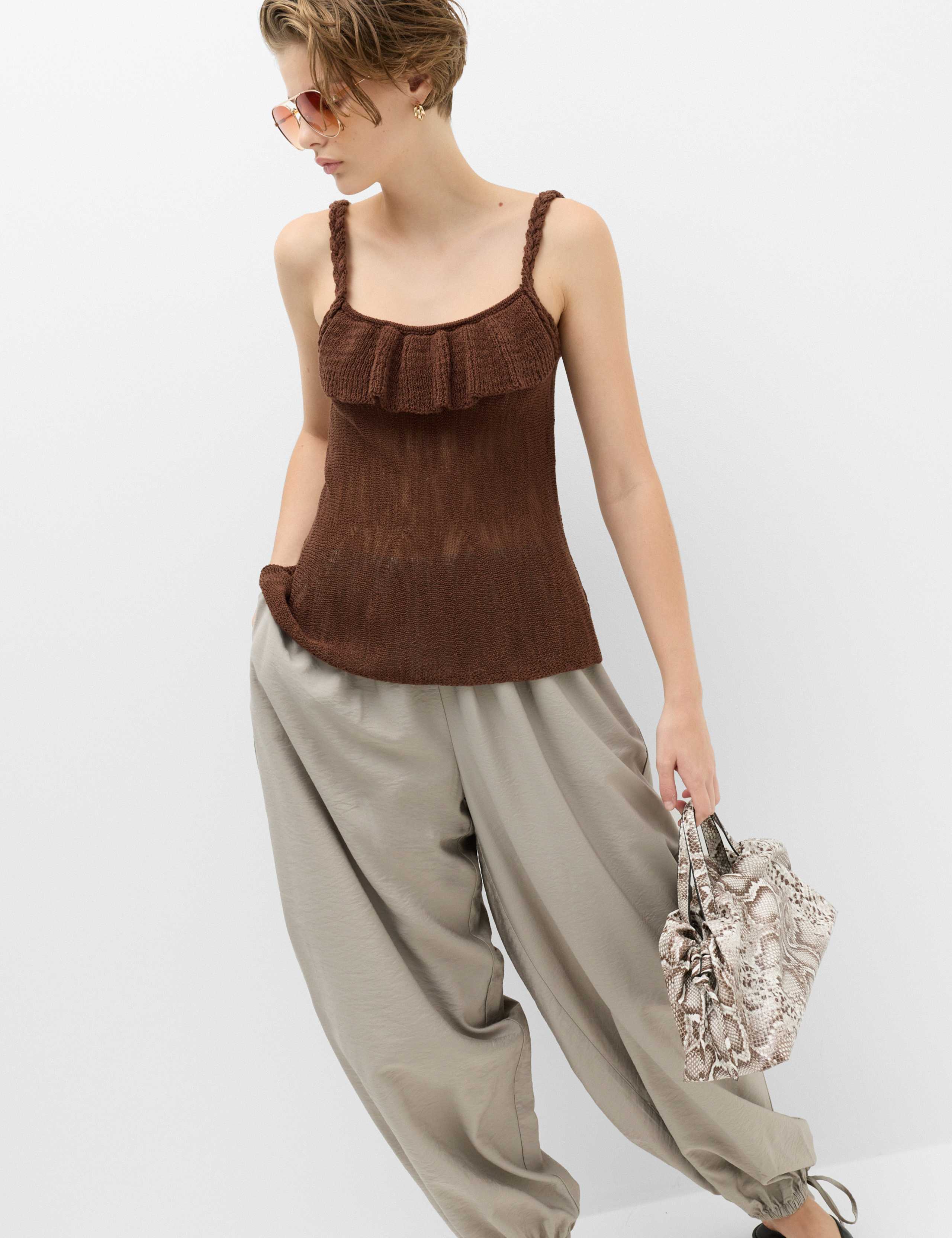 Cotton Rich Textured Scoop Neck Knitted Vest 5 of 5