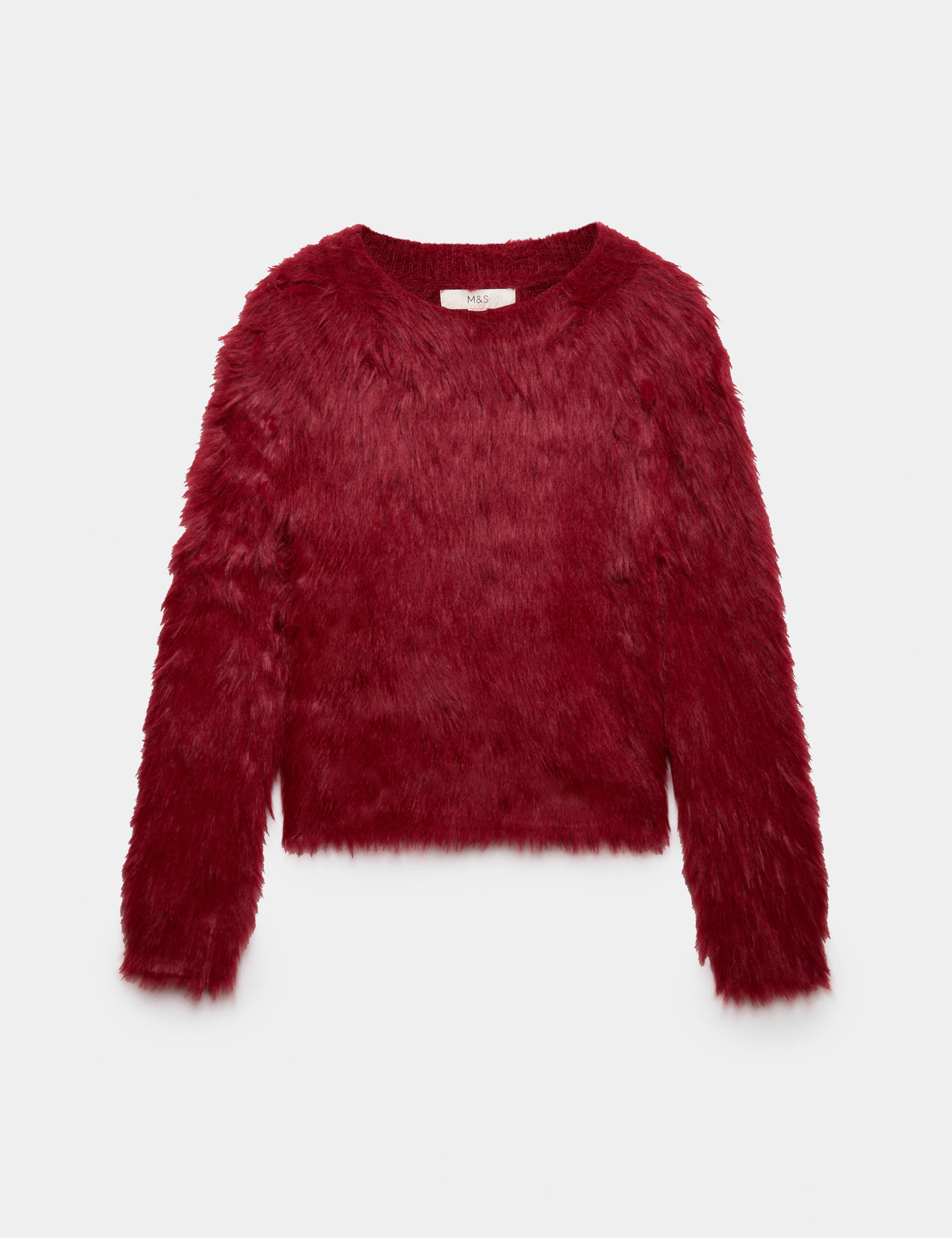 Textured Crew Neck Slim Fit Cropped Jumper 2 of 5