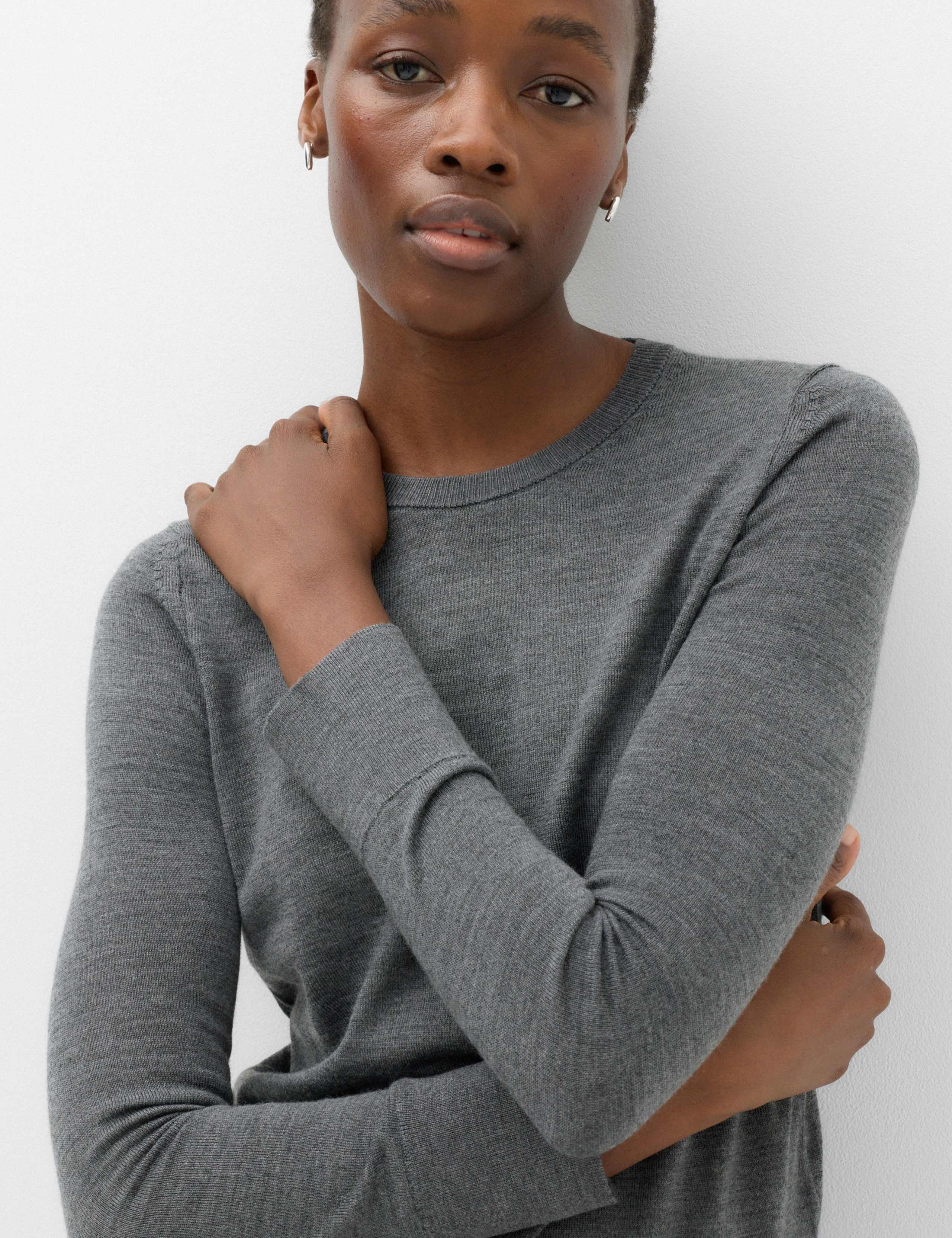 Pure Merino Crew Neck Jumper 1 of 6